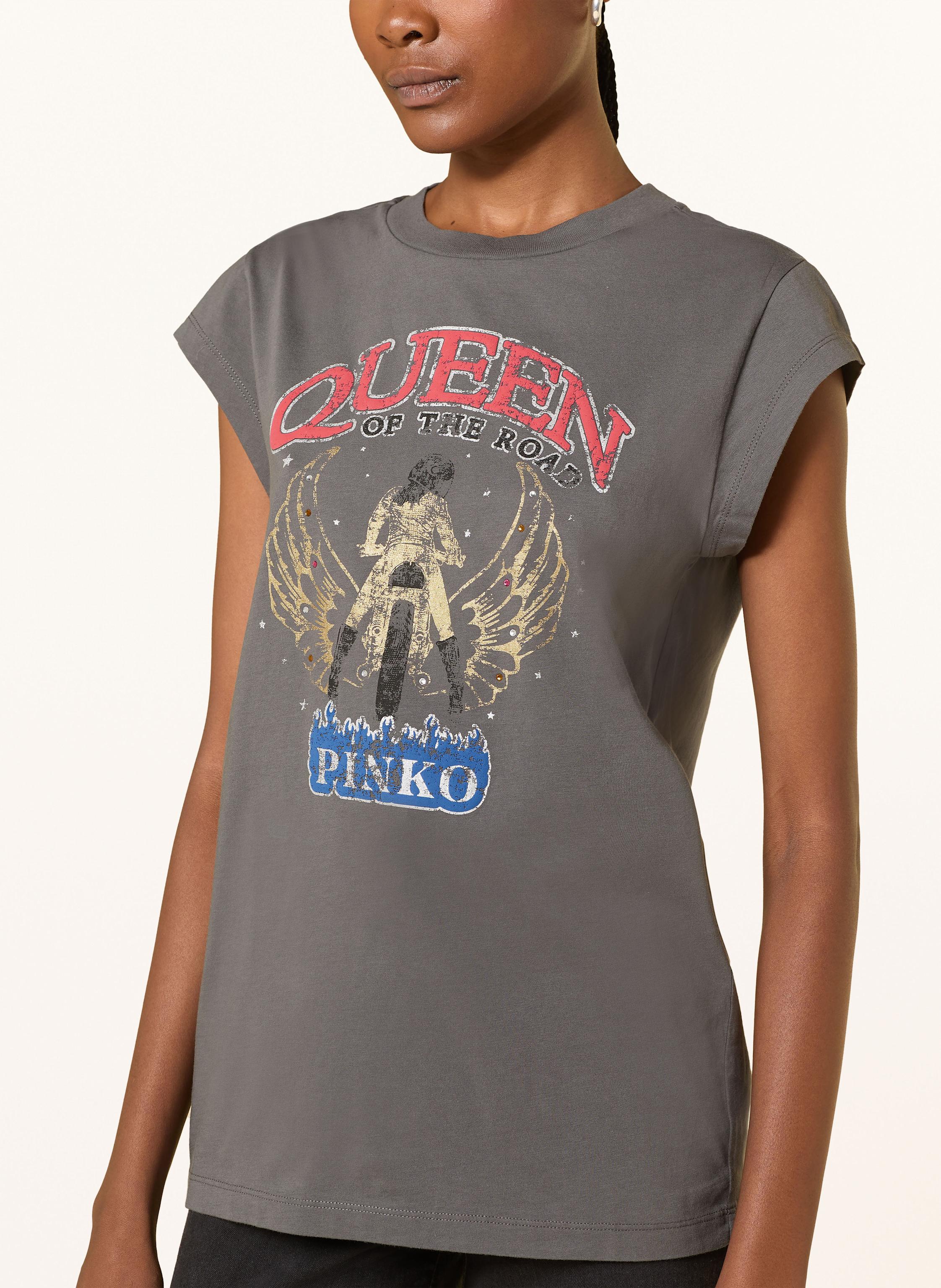Thumbnail - Pinko T-Shirt Mit Schmucksteinen grau