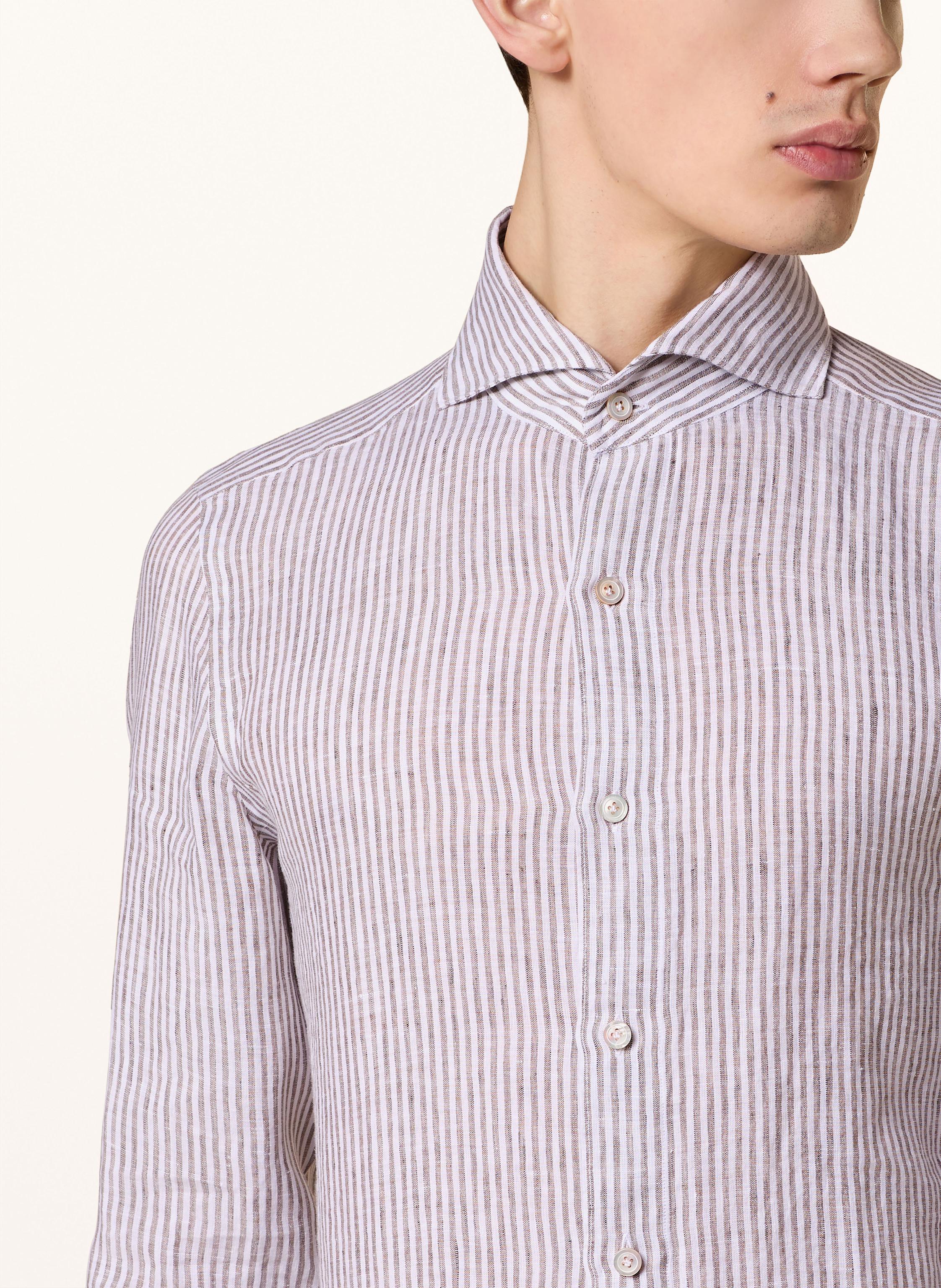 Thumbnail - Finamore 1925 Leinenhemd Tokyo Slim Fit weiss