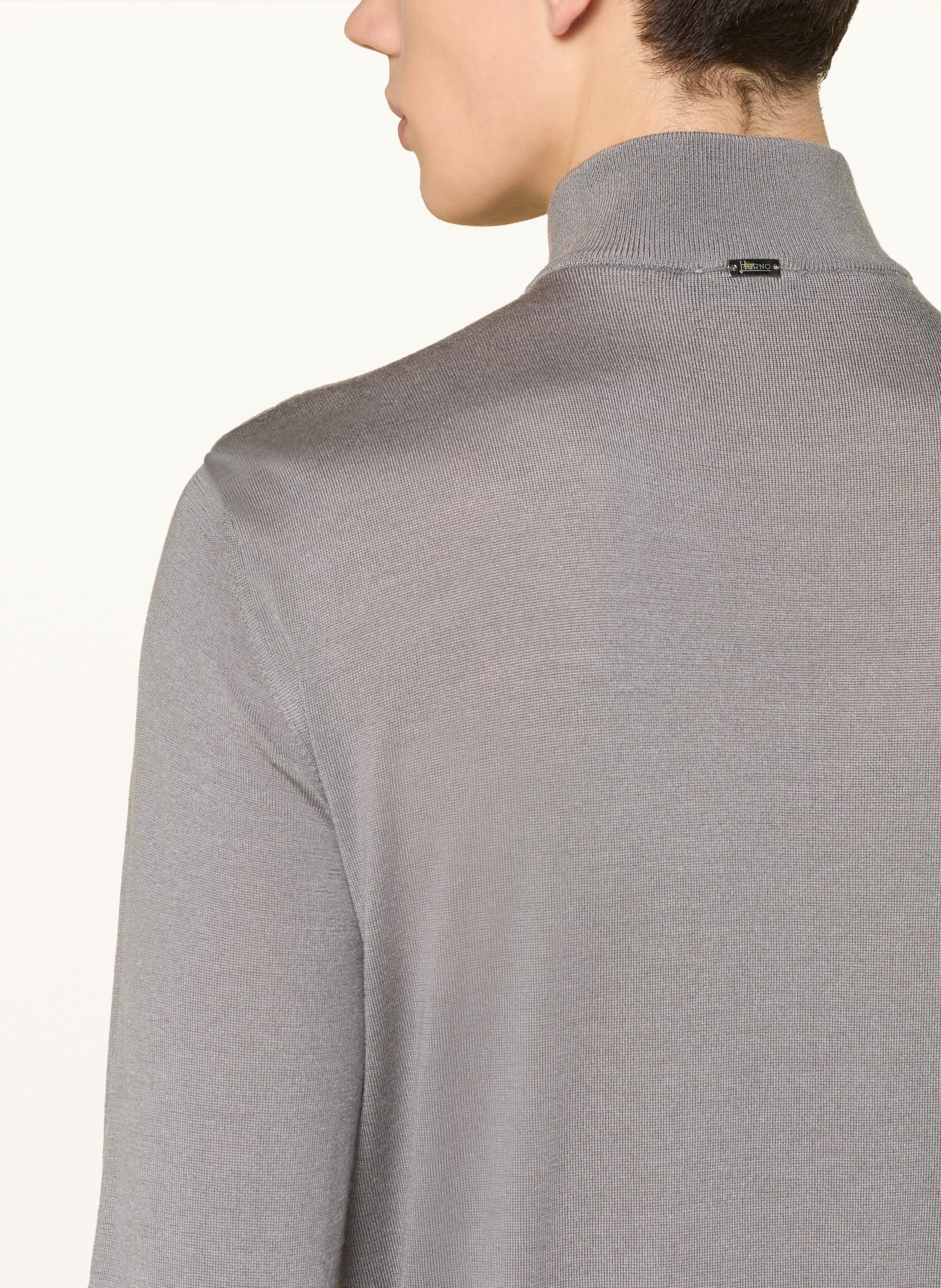 Thumbnail - Herno Strickjacke Im Materialmix beige