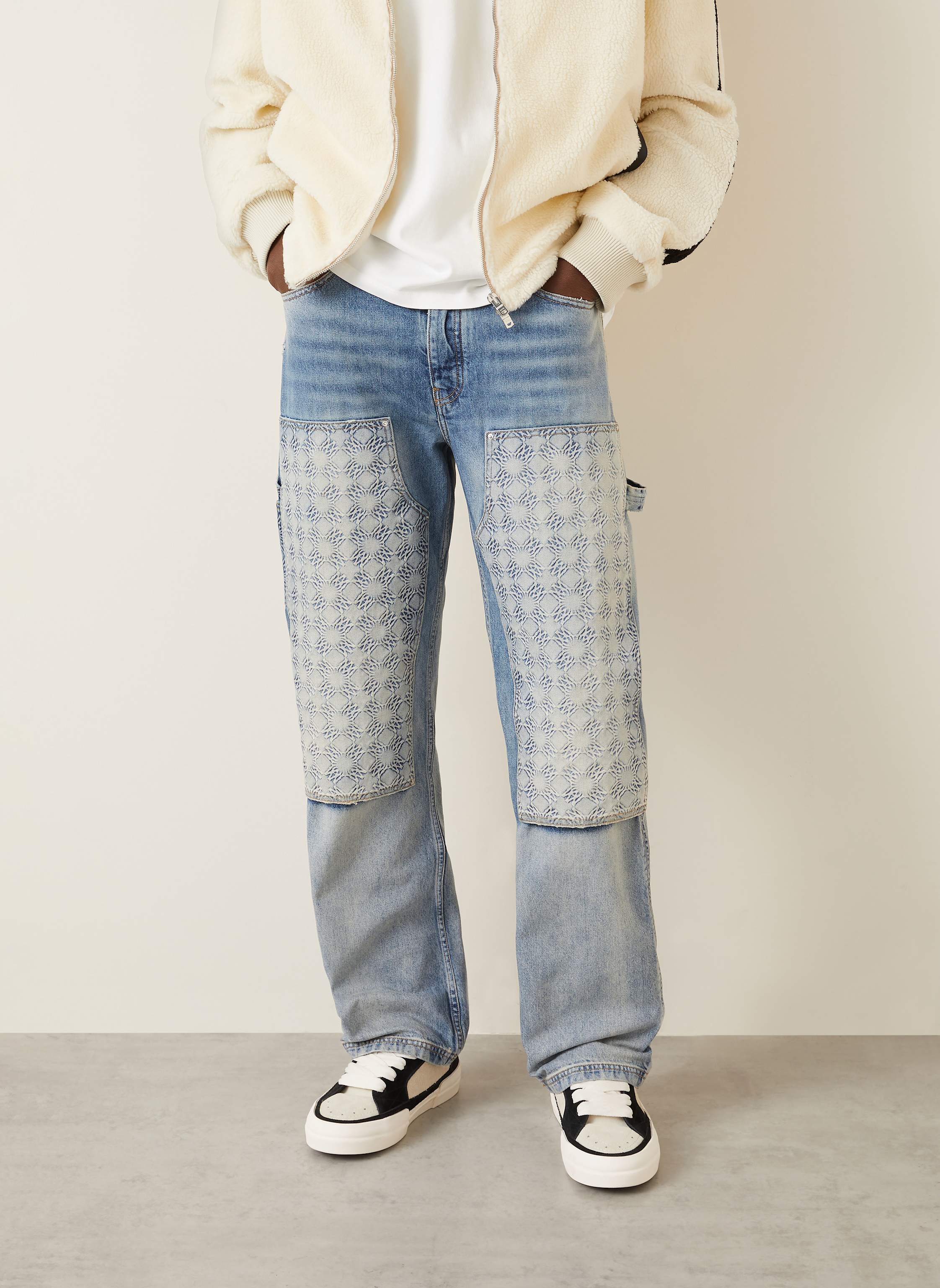 Thumbnail - Amiri Jeans Debossed Regular Fit blau
