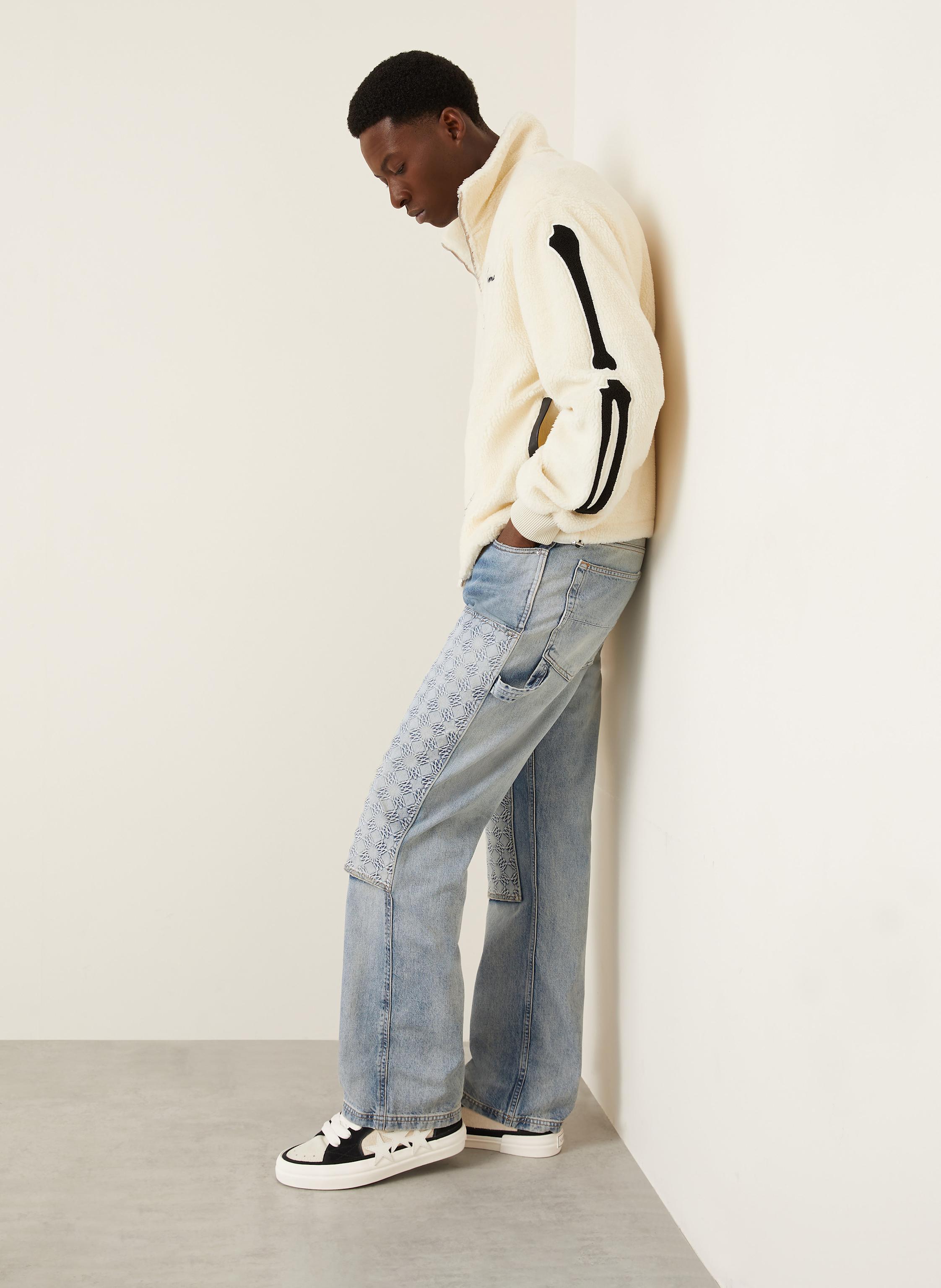 Thumbnail - Amiri Jeans Debossed Regular Fit blau