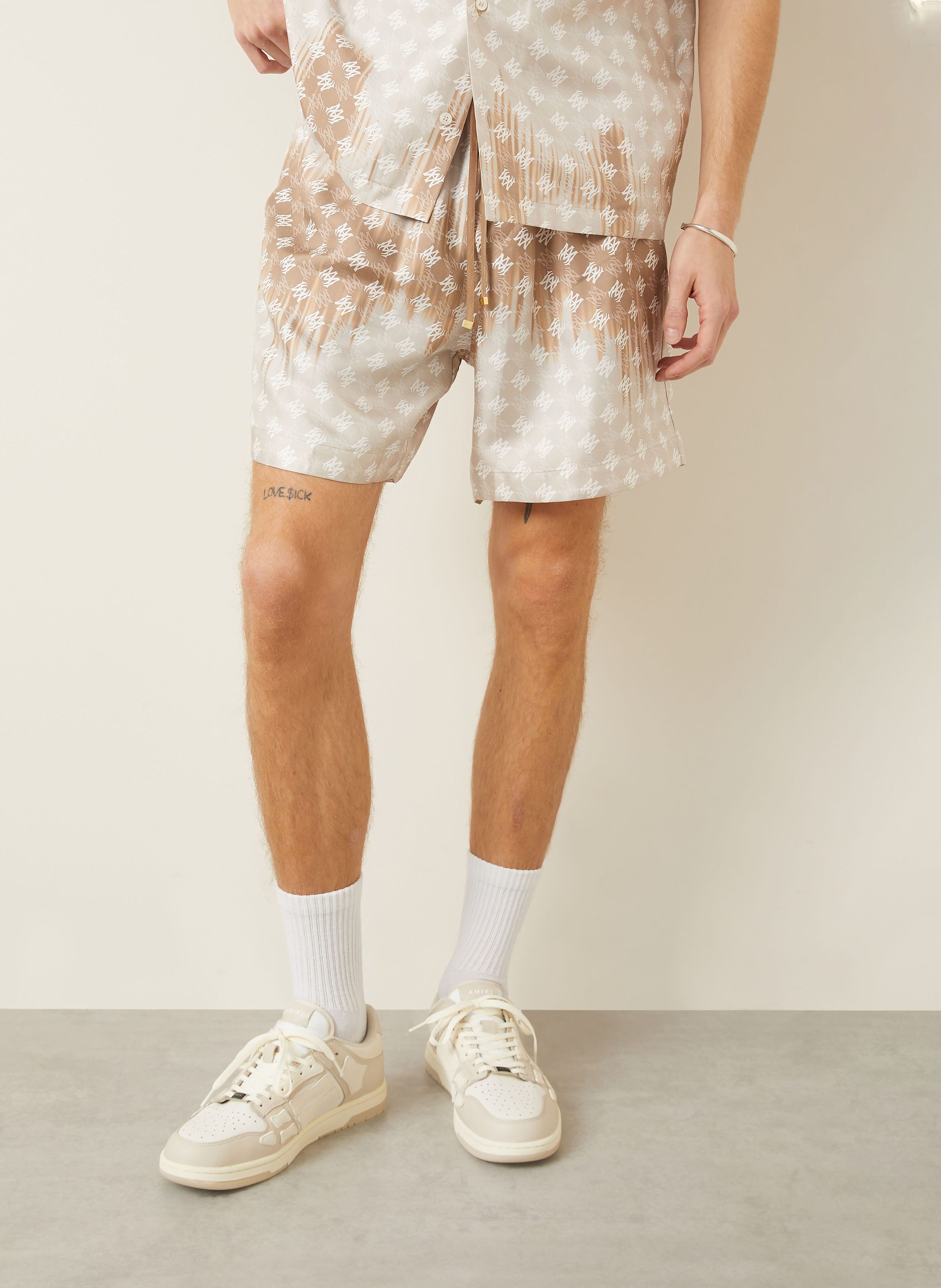 Thumbnail - Amiri Seidenshorts Ma Quad braun