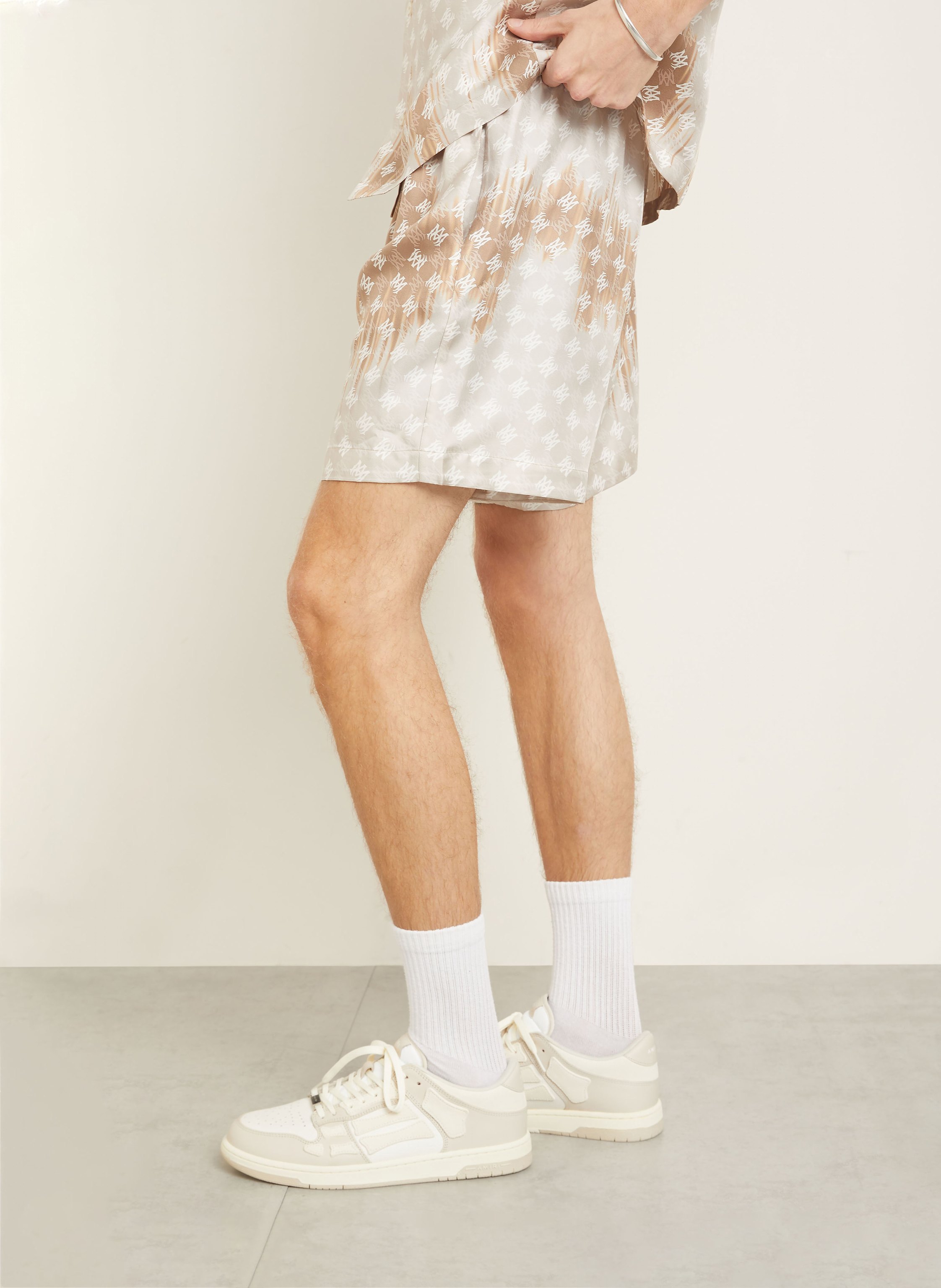 Thumbnail - Amiri Seidenshorts Ma Quad braun