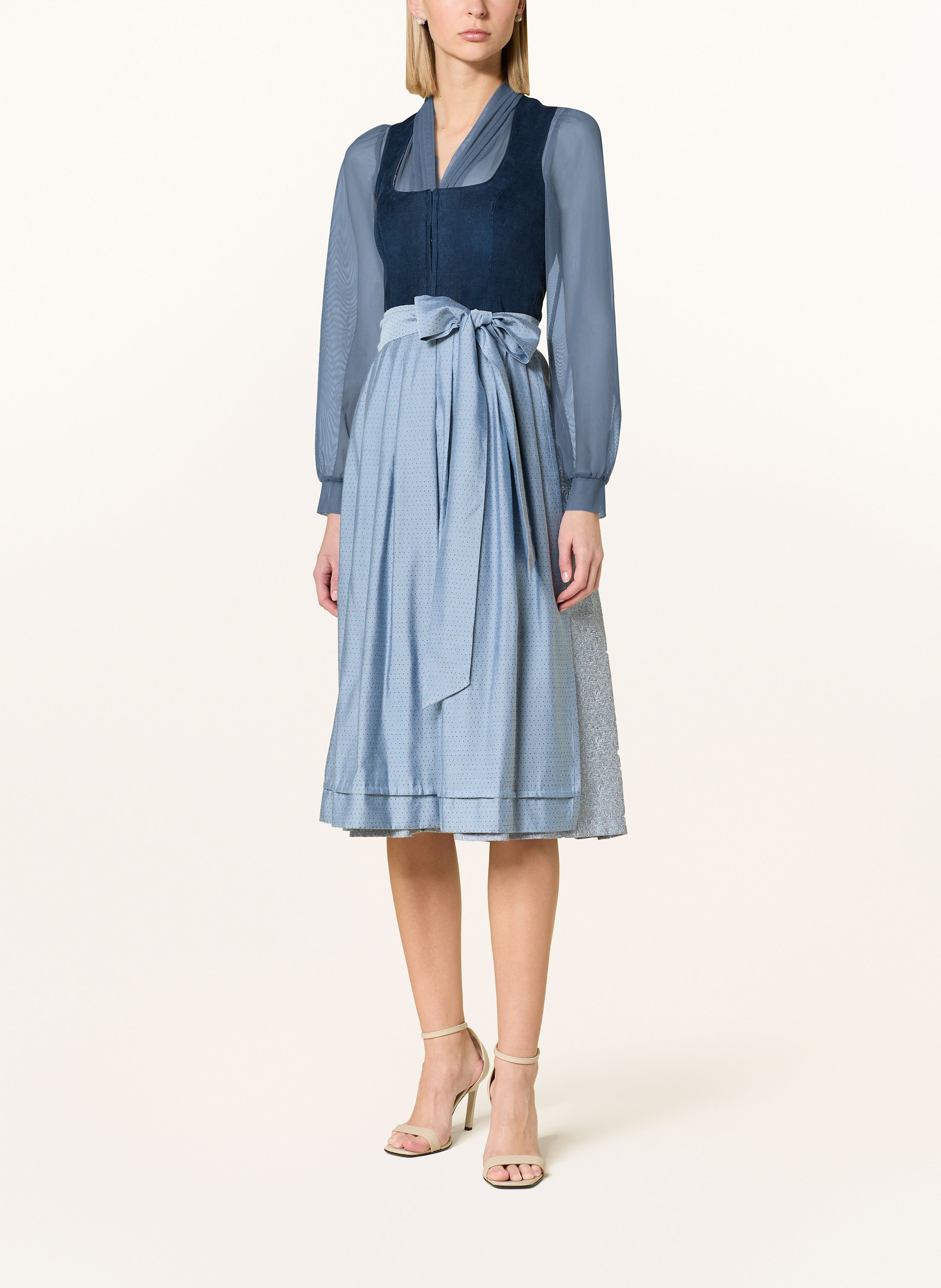 Thumbnail - Johann & Johanna Dirndlbluse Aus Mesh blau