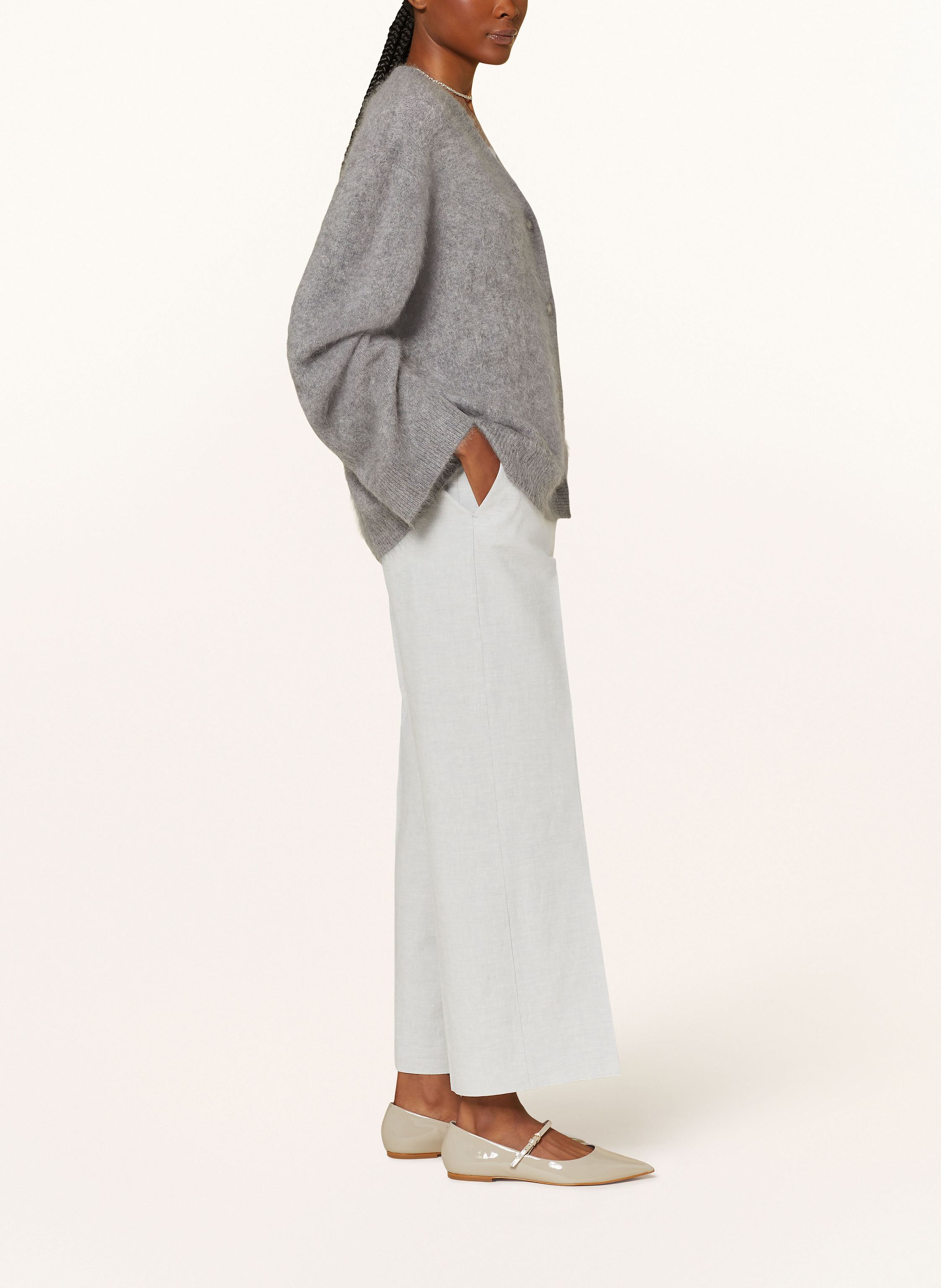 Thumbnail - Seductive Culotte Domenica Mit Leinen weiss
