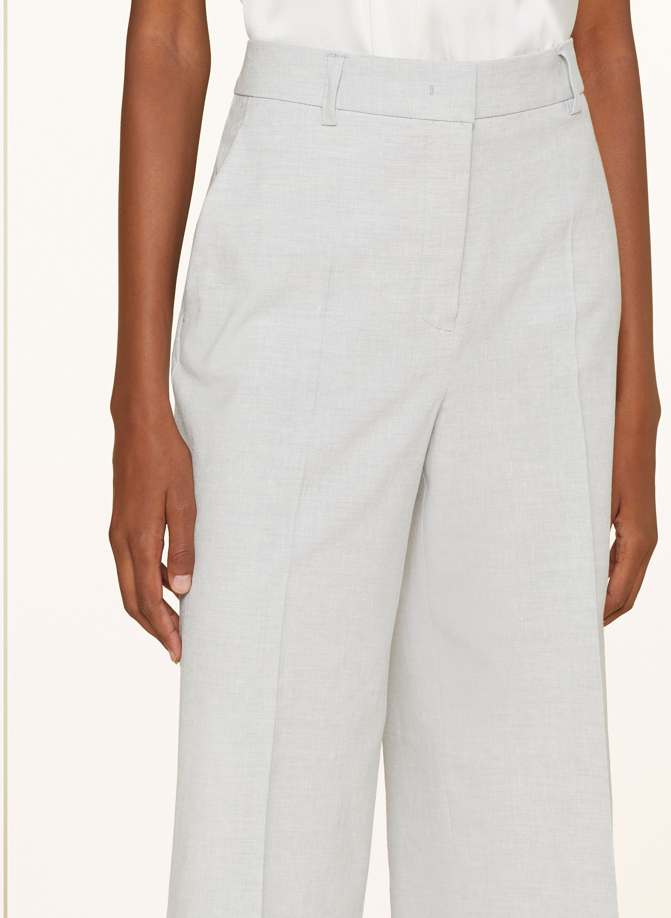 Thumbnail - Seductive Culotte Domenica Mit Leinen weiss