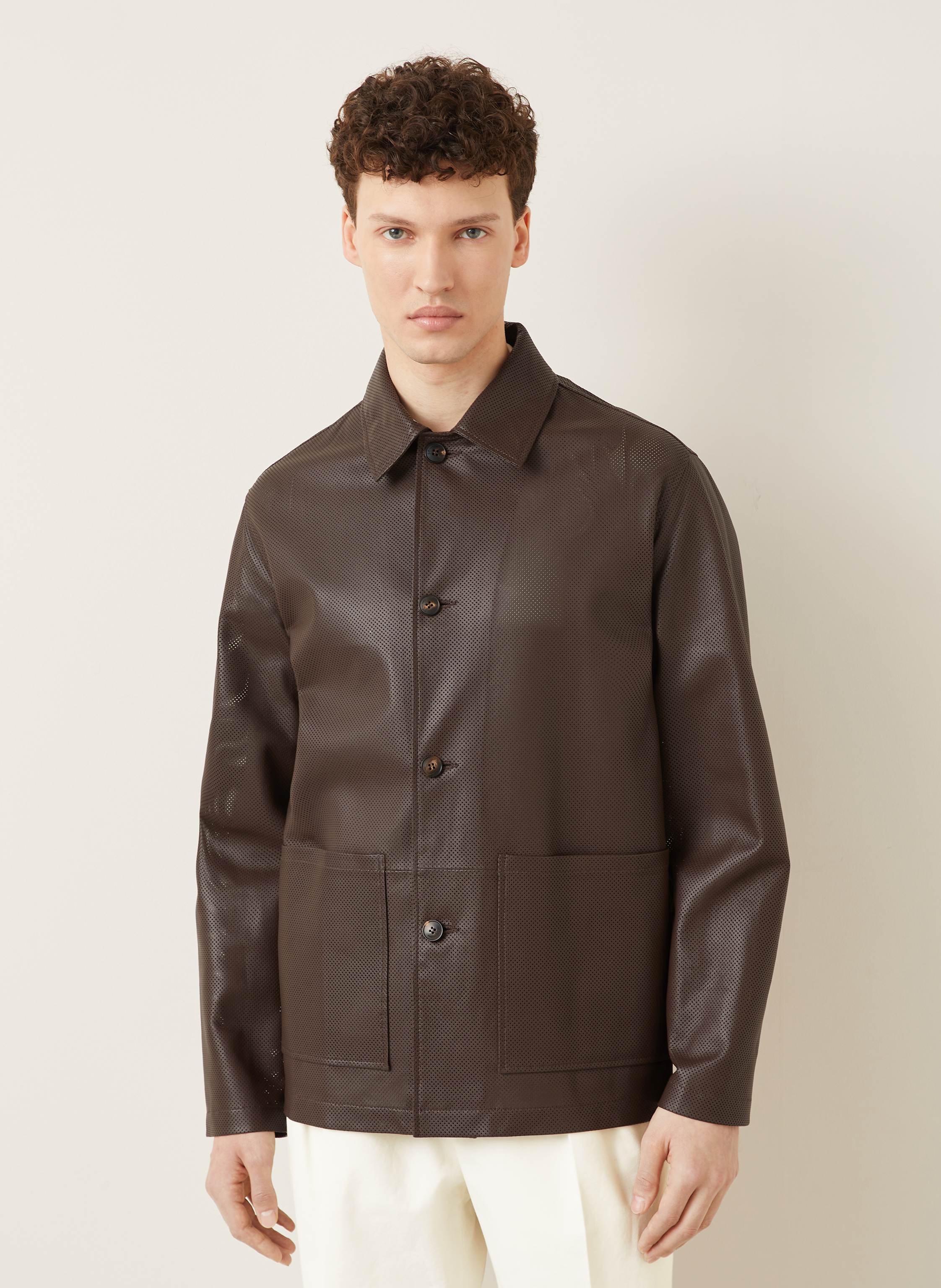 Thumbnail - Manzoni 24 Lederjacke braun