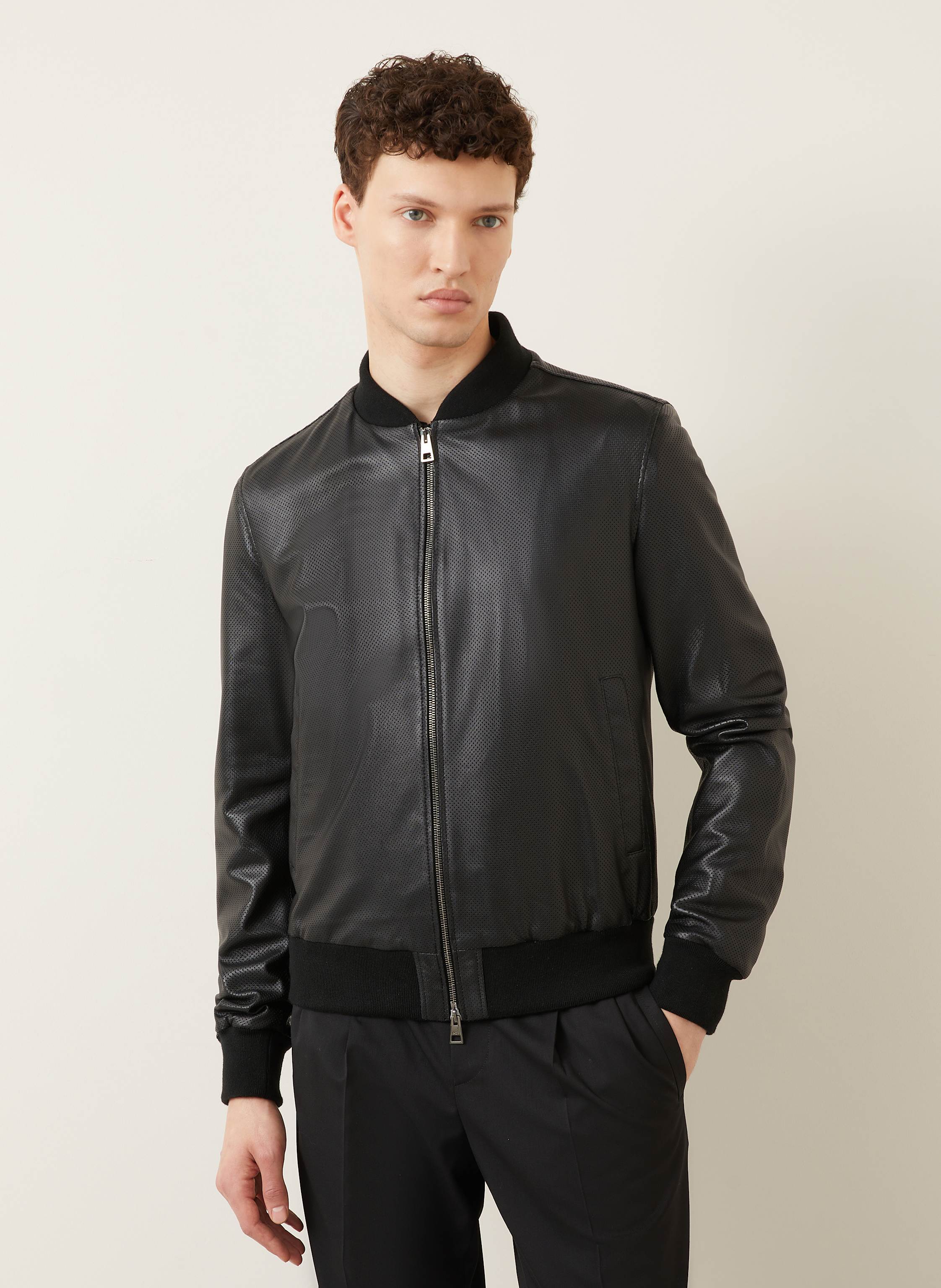Thumbnail - Manzoni 24 Lederblouson schwarz