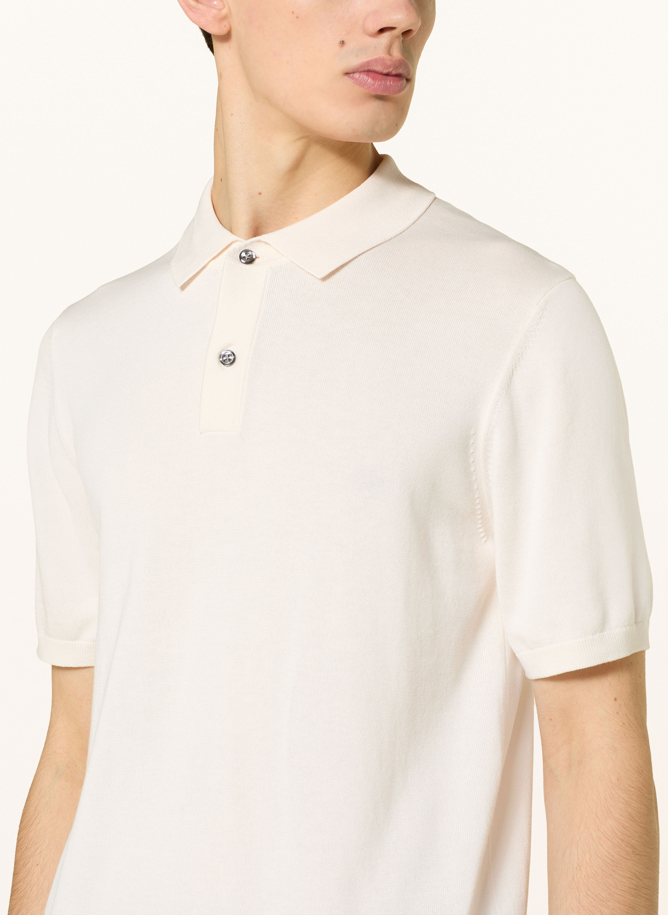 Thumbnail - Roy Robson Strick-Poloshirt weiss