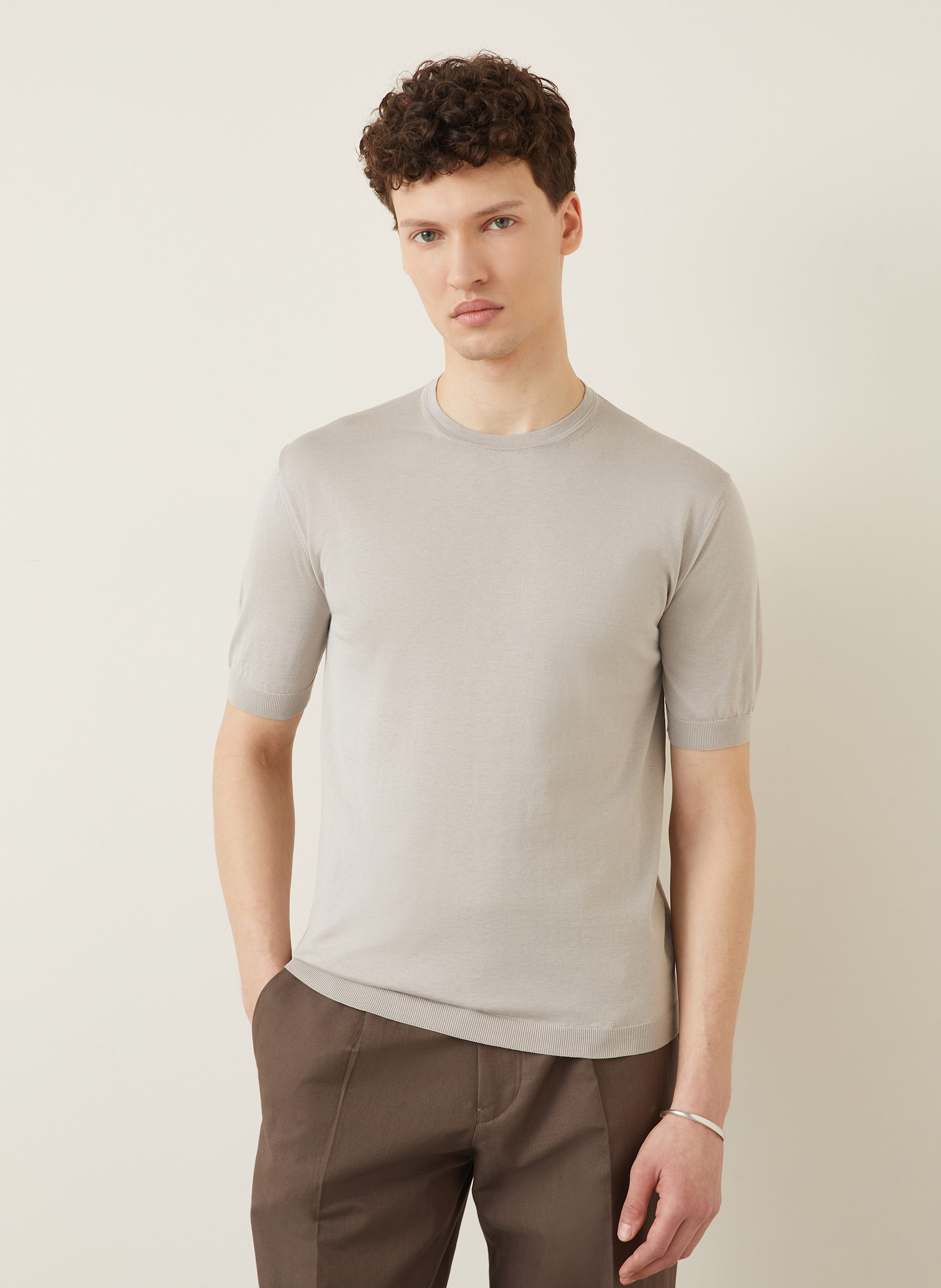 Thumbnail - Agnona T-Shirt Mit Seide beige