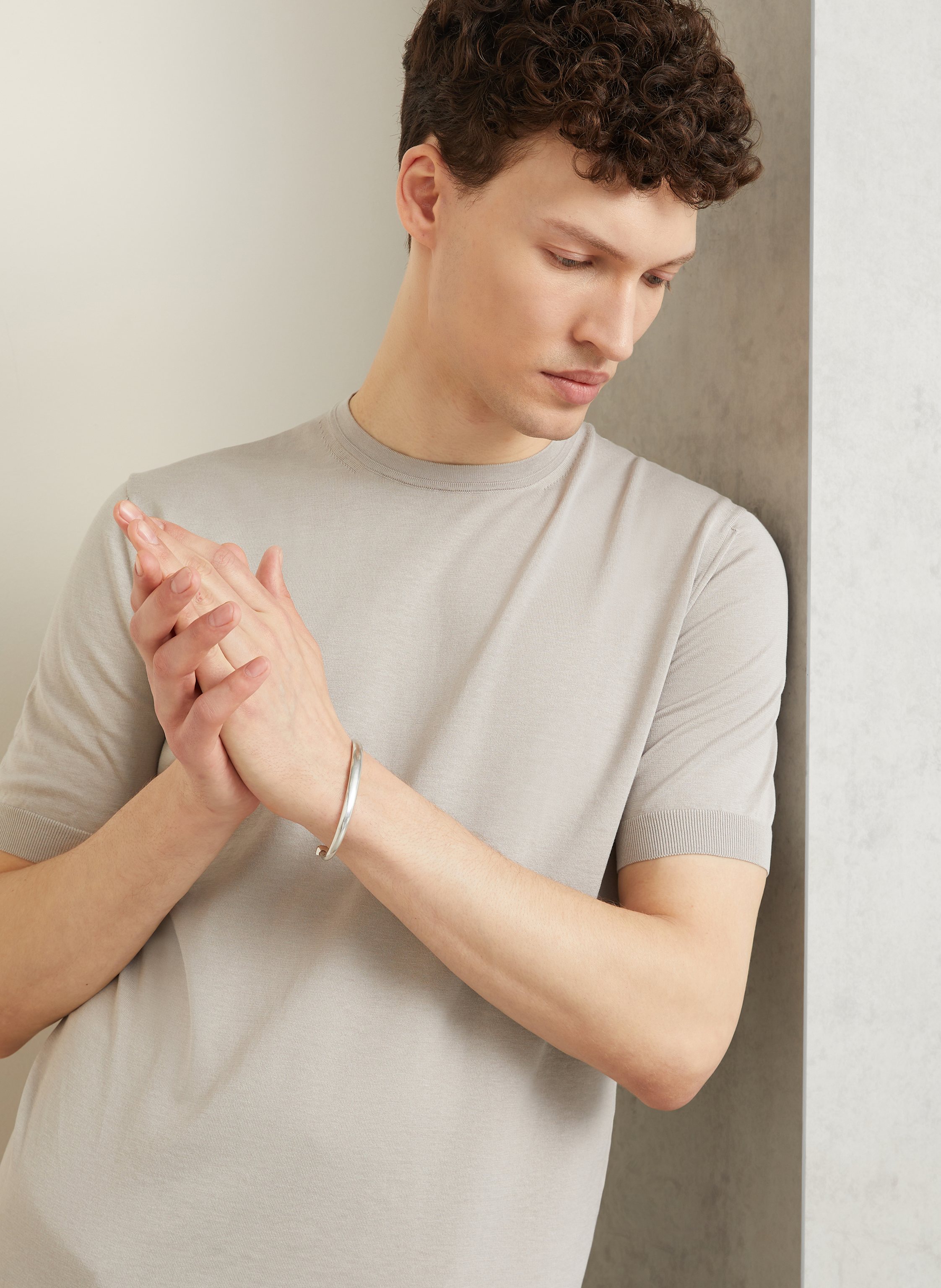 Thumbnail - Agnona T-Shirt Mit Seide beige