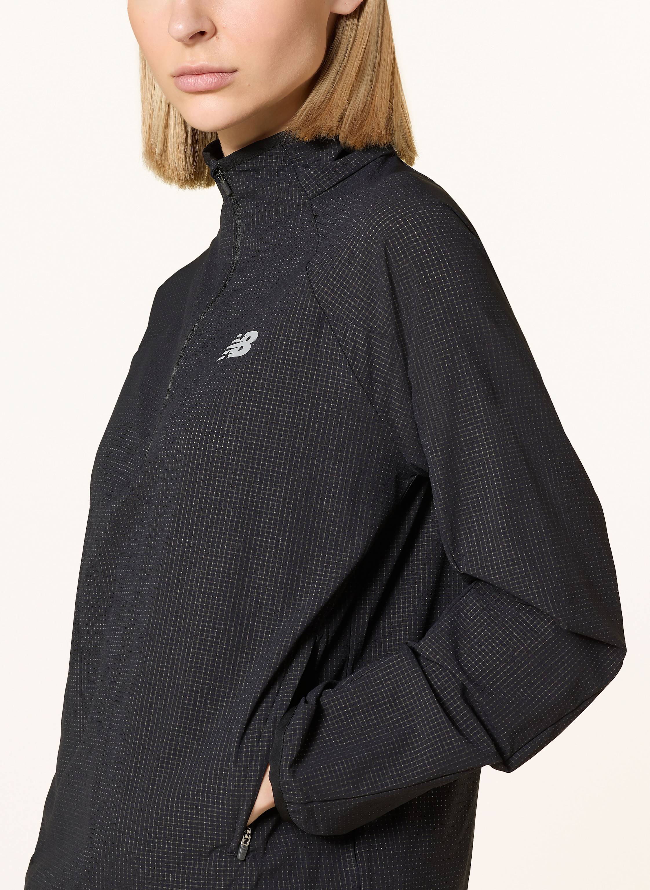 Thumbnail - New Balance Laufshirt Ultra Light Half Zip schwarz