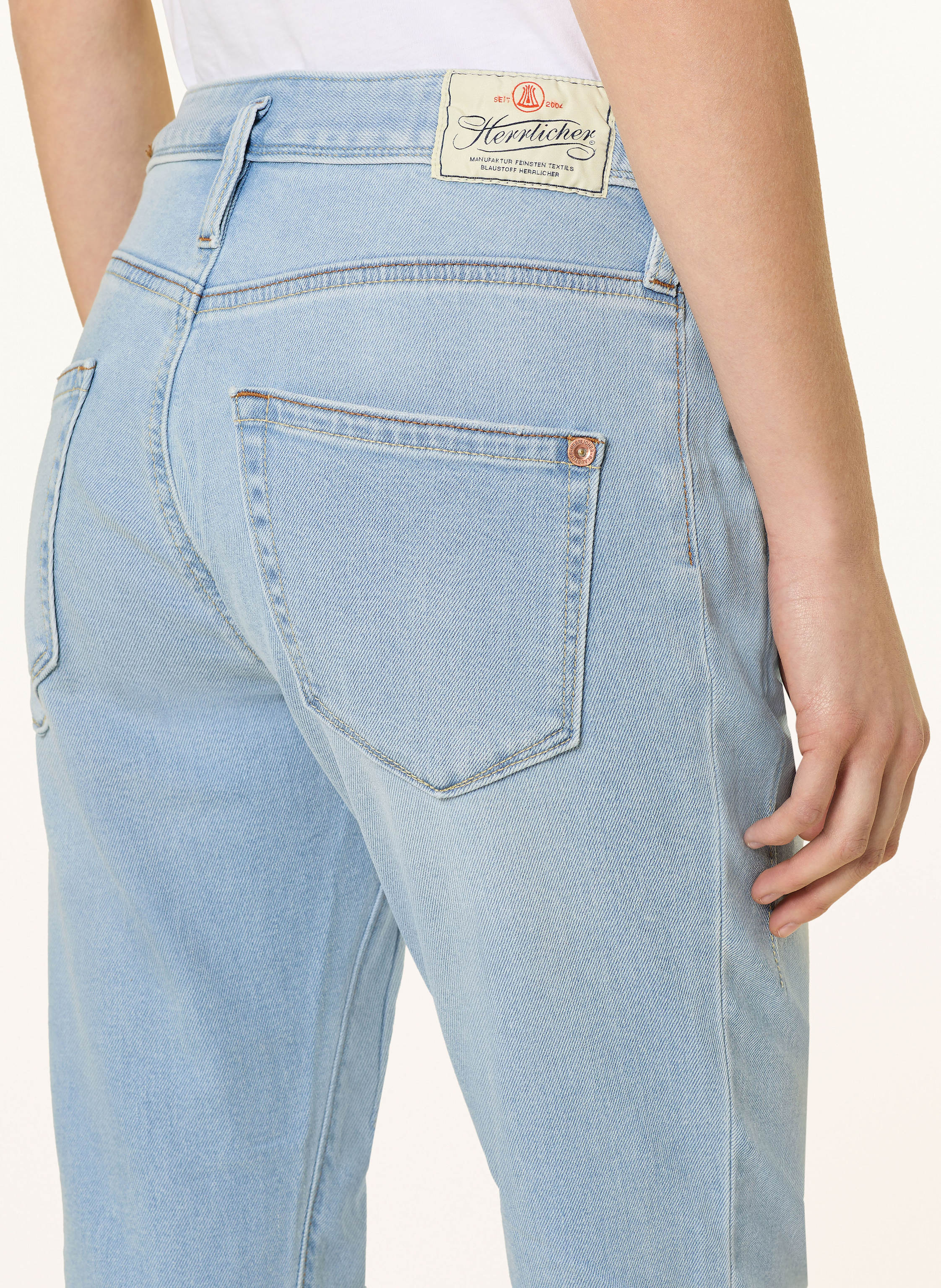 Thumbnail - Herrlicher Skinny Jeans Shyra Cropped blau