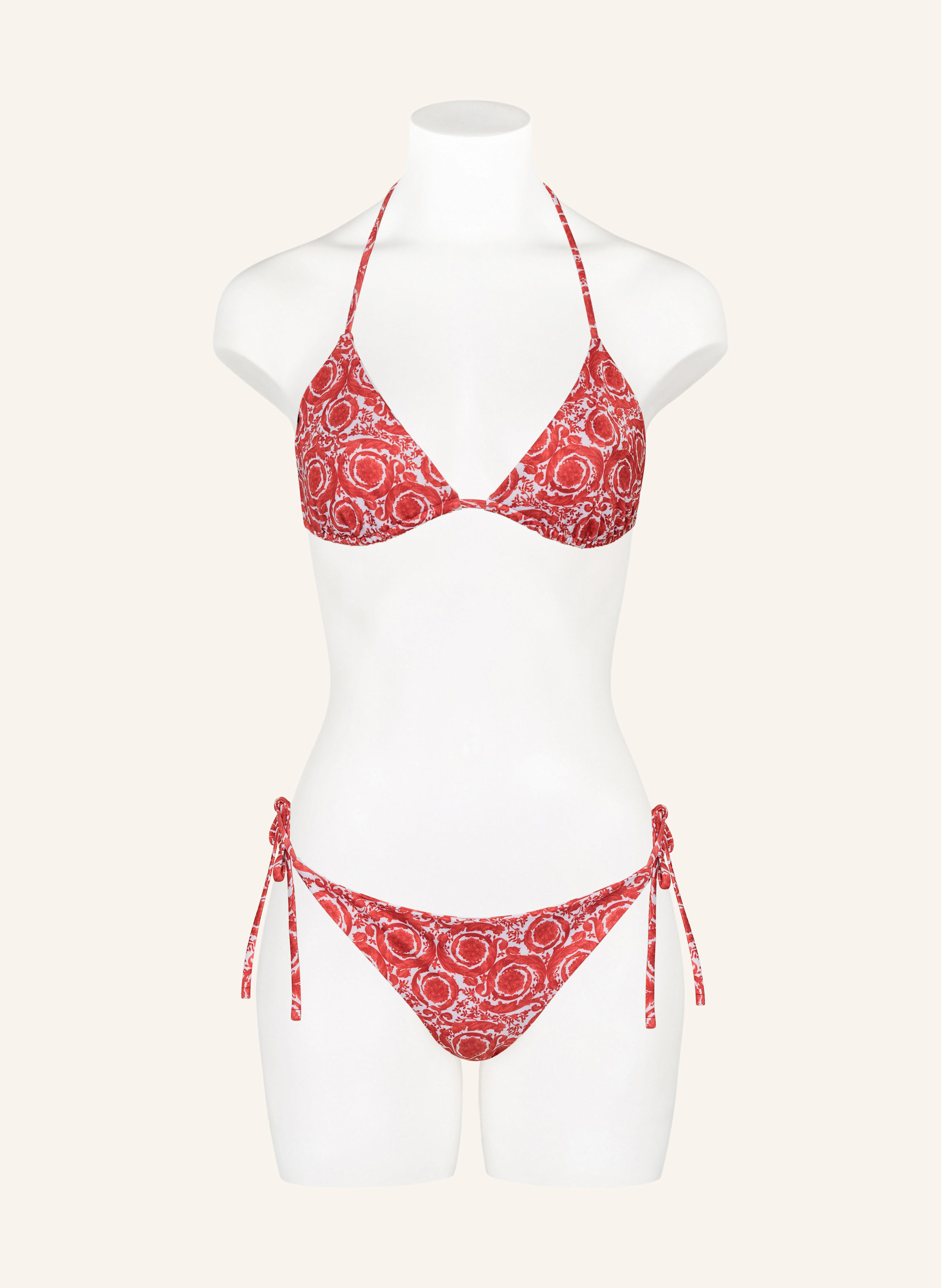 Thumbnail - Versace Triangel-Bikini-Top Zum Wenden rot