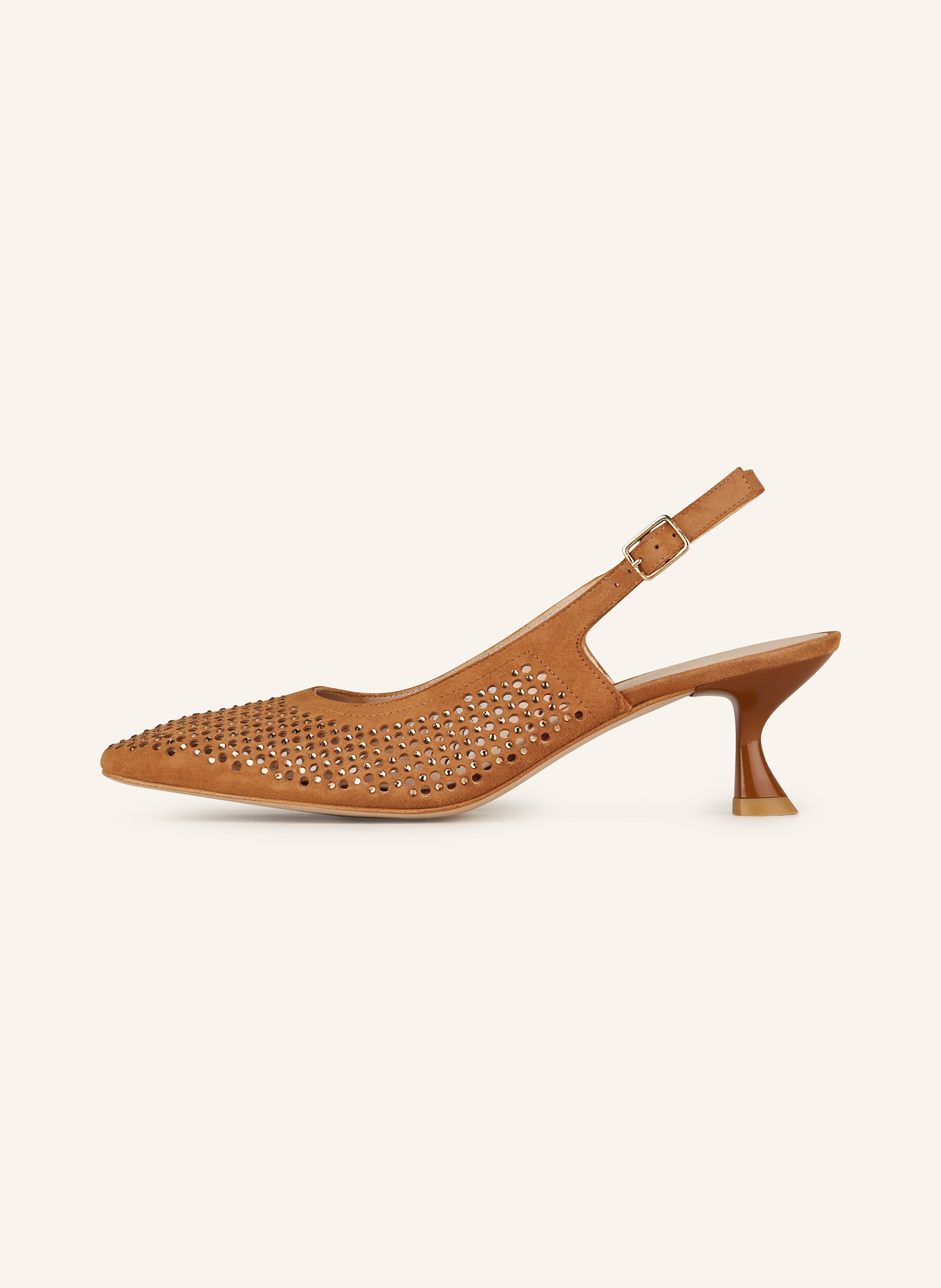 Thumbnail - Zinda Slingpumps Maruca Mit Schmucksteinen braun