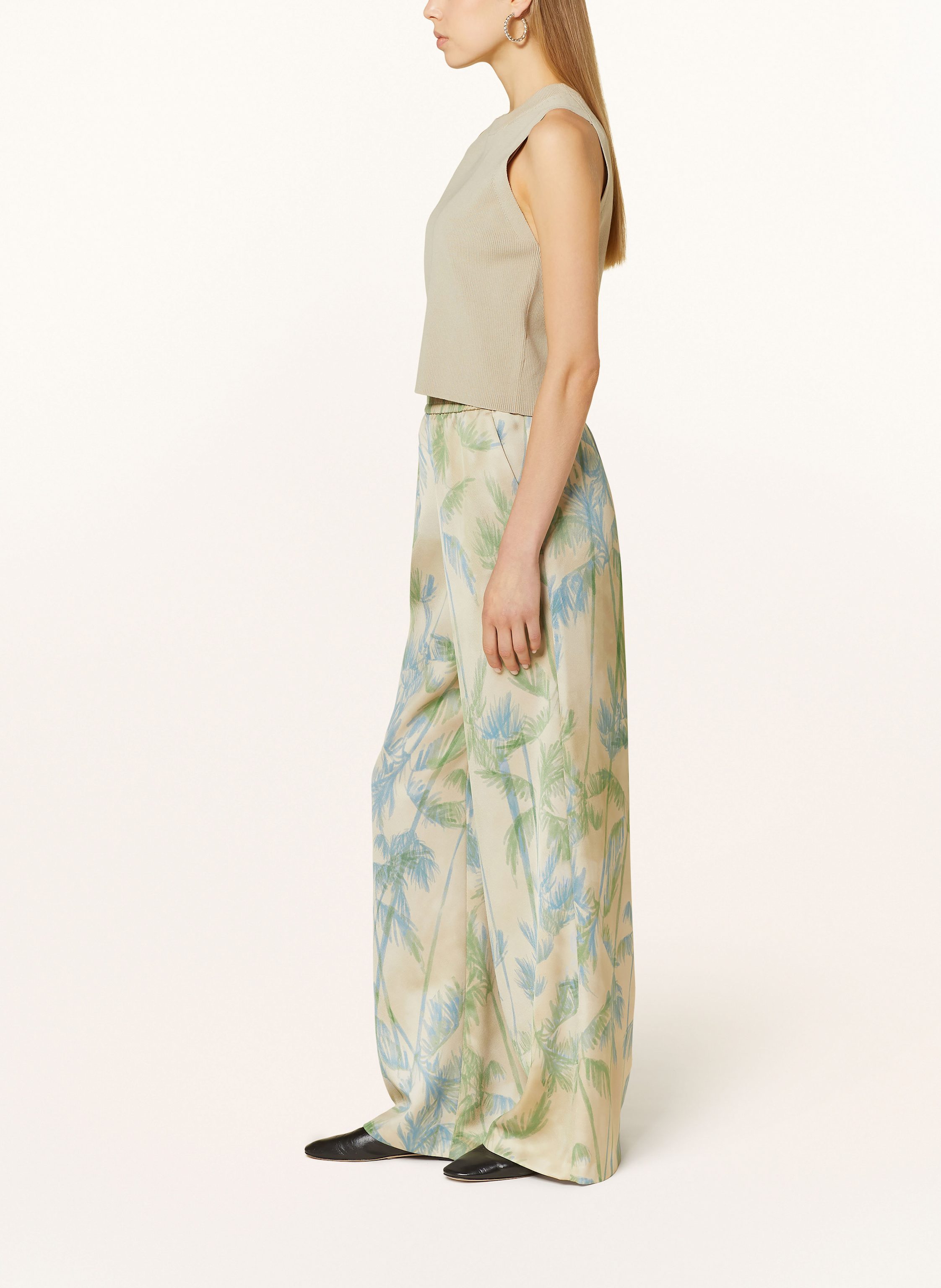 Thumbnail - Max & Co. Marlenehose Aus Satin beige