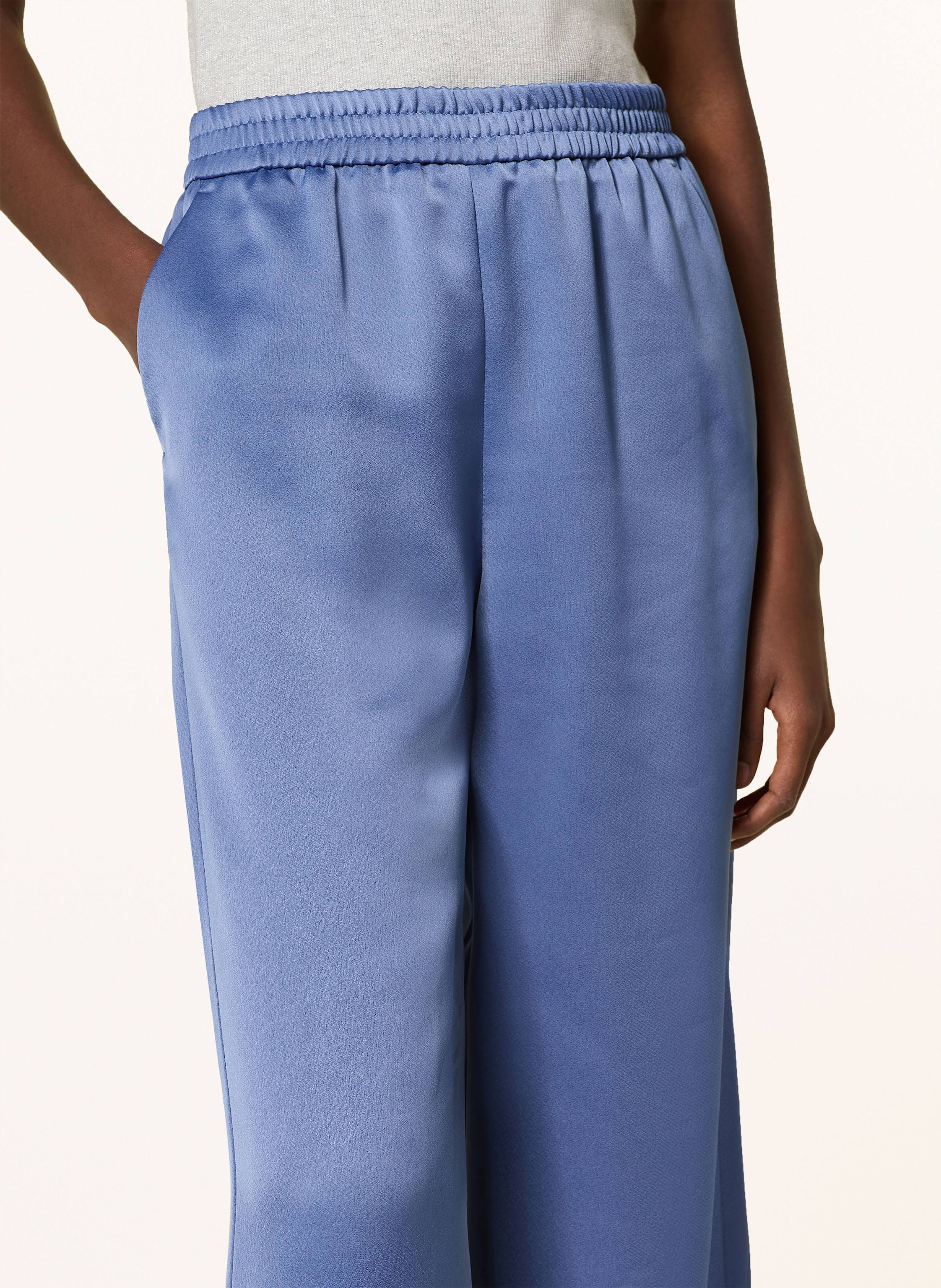 Thumbnail - Max & Co. Marlenehose Aus Satin blau