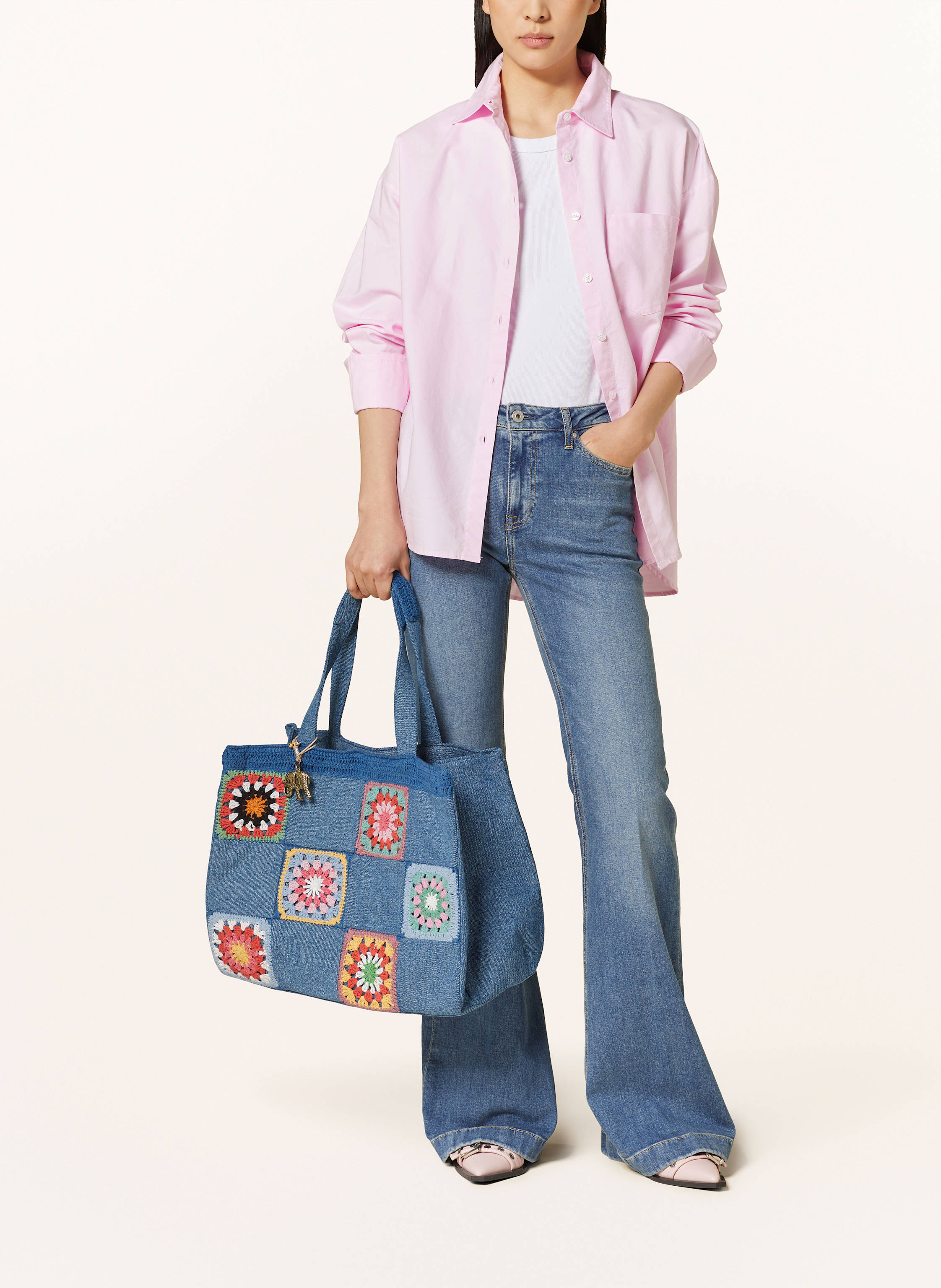 Thumbnail - Anokhi Shopper In Jeansoptik blau