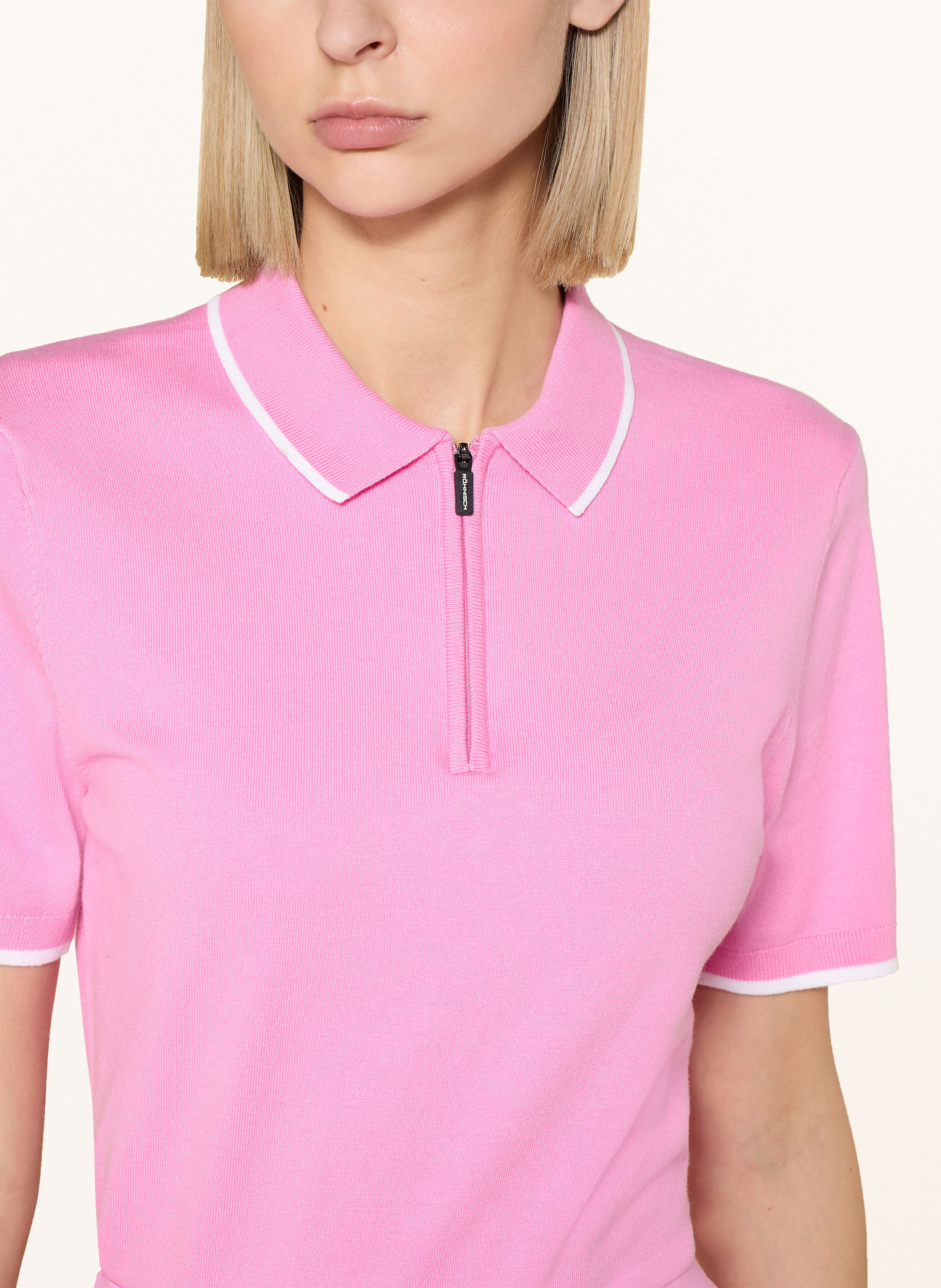 Thumbnail - Röhnisch Strick-Poloshirt rosa