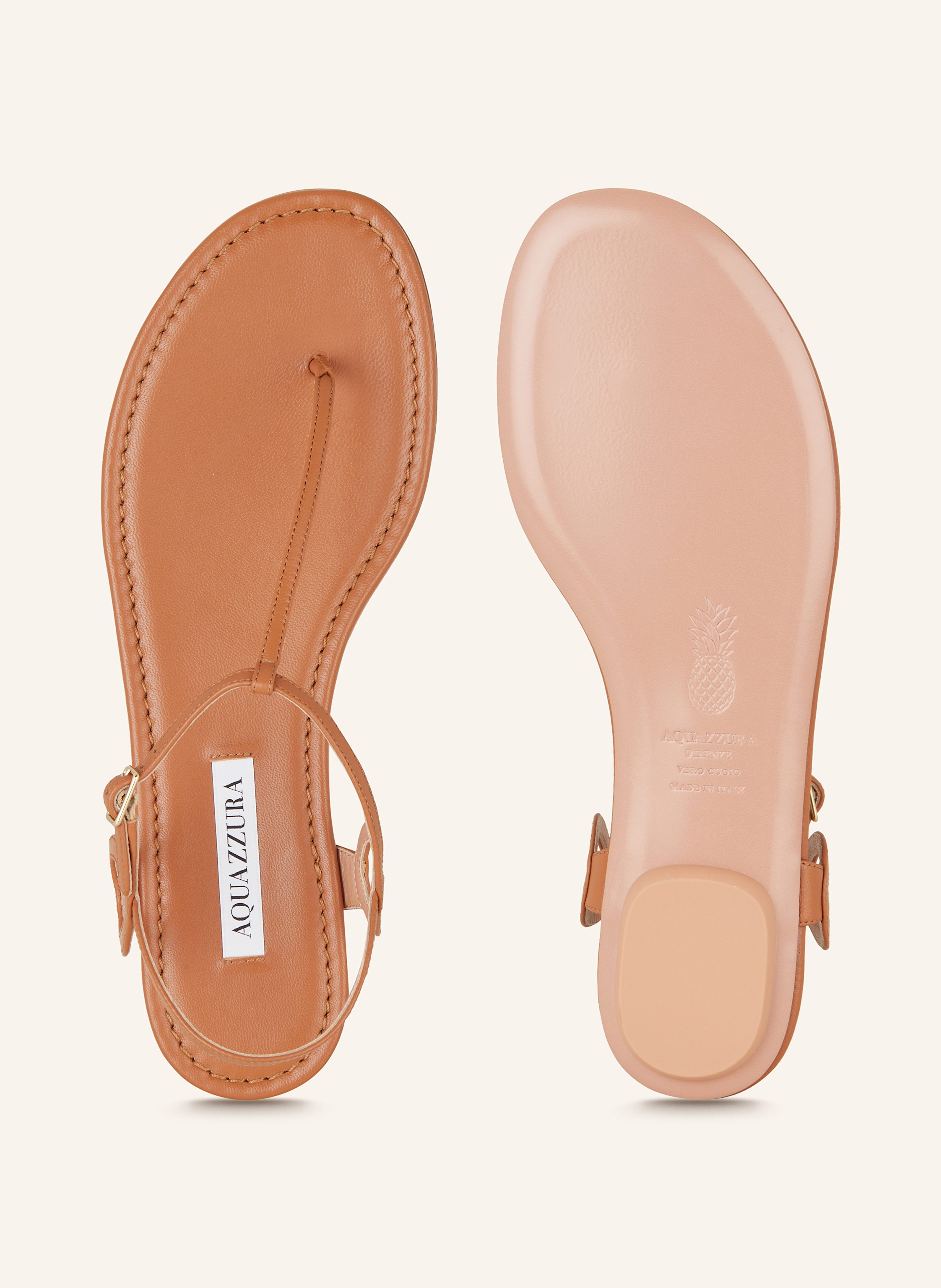 Thumbnail - Aquazzura Zehentrenner Almost Bare braun