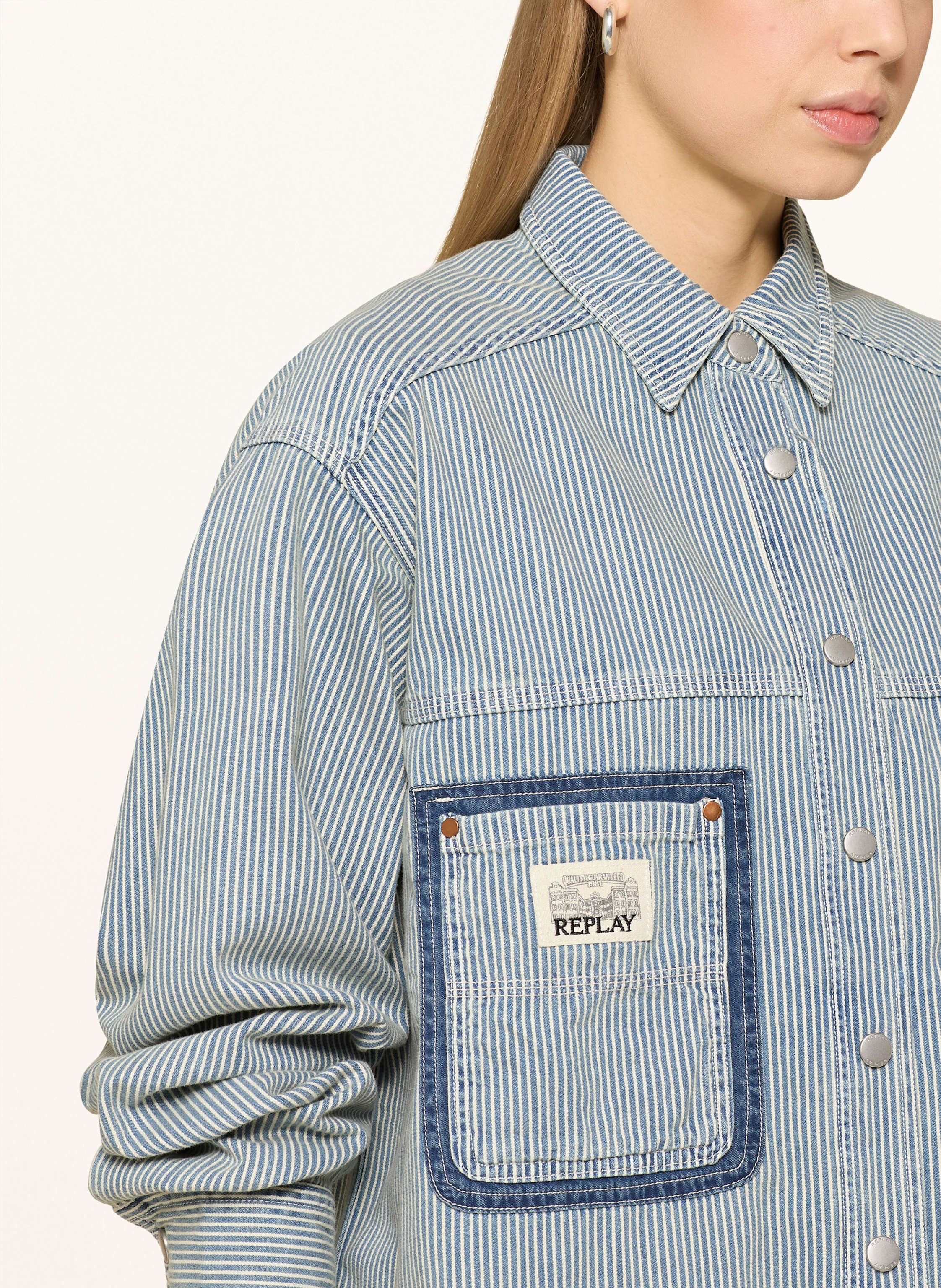 Thumbnail - Replay Overshirt blau