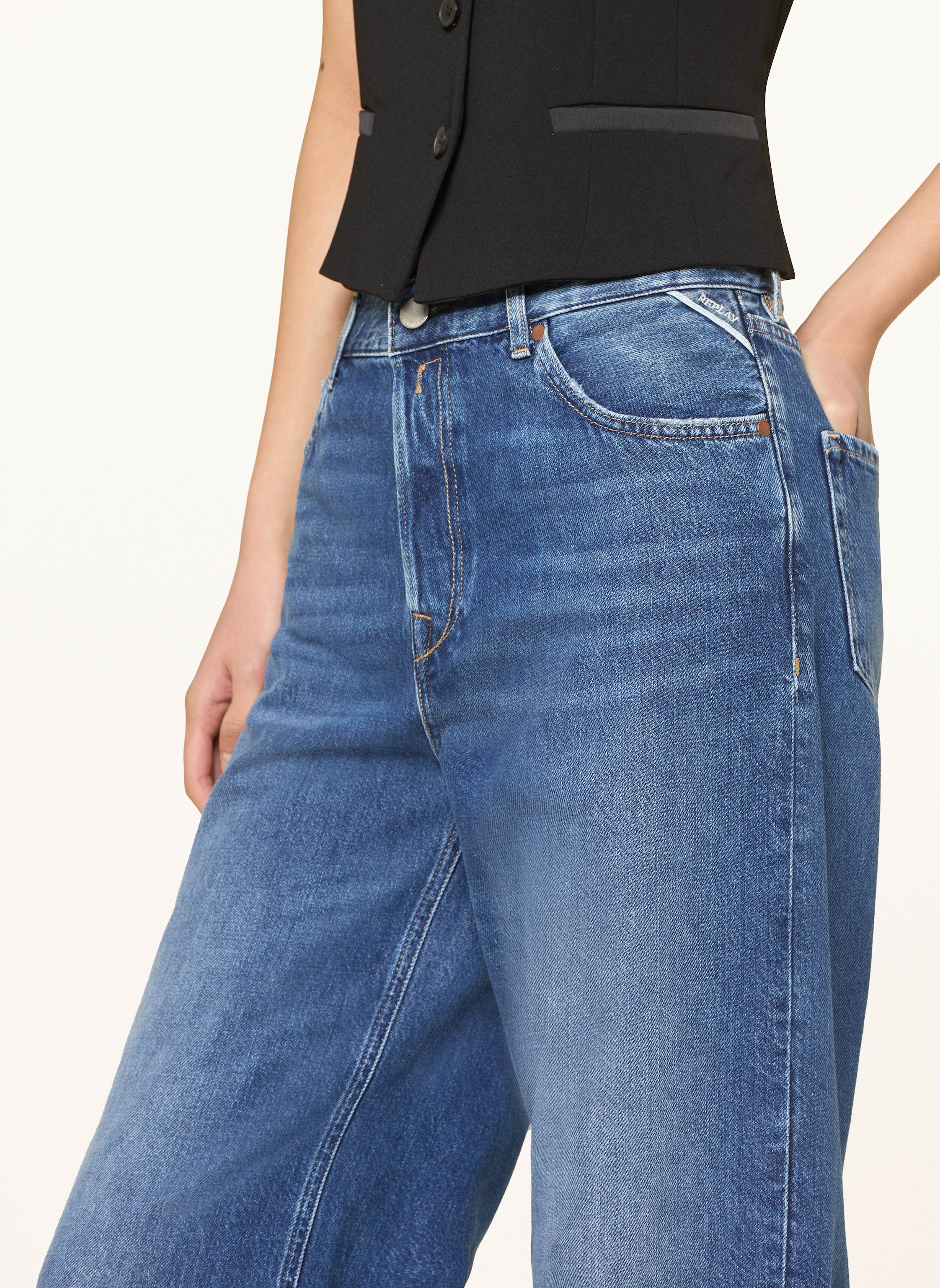 Thumbnail - Replay Straight Jeans Cary blau