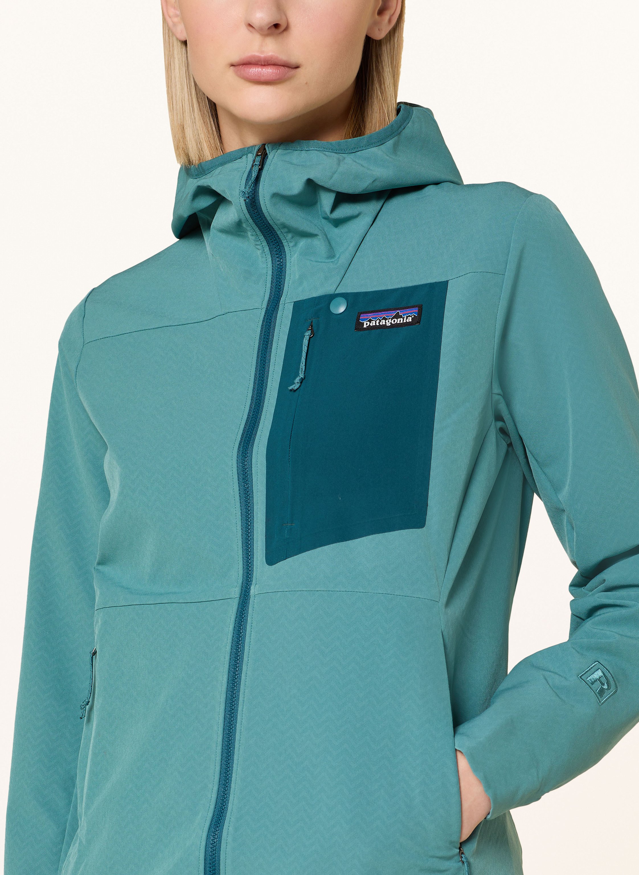 Thumbnail - Patagonia Funktionsjacke r1® Crossstrata blau