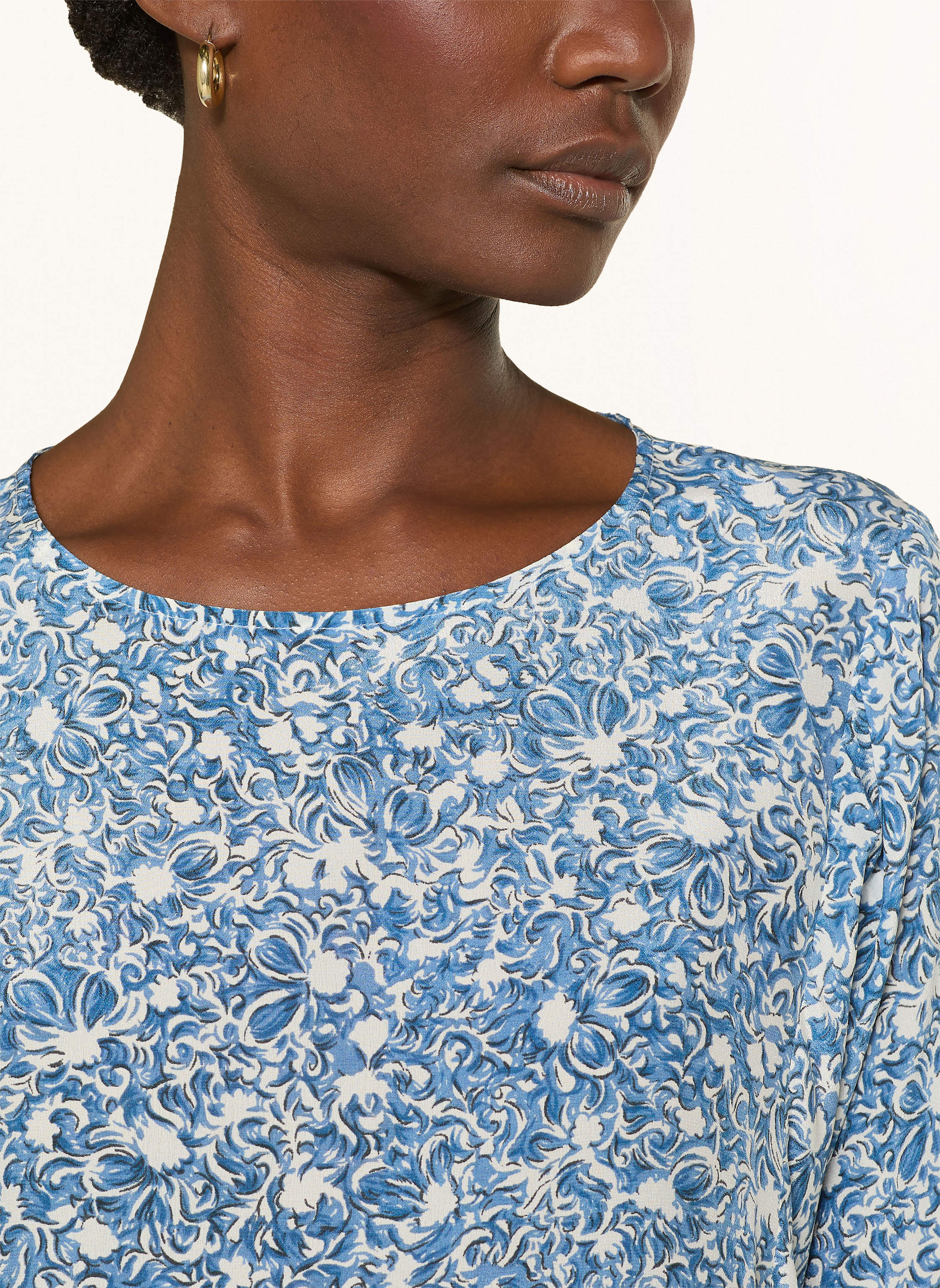 Thumbnail - Weekend Max Mara Blusenshirt Ginnico Aus Seide Mit 3/4-Arm blau