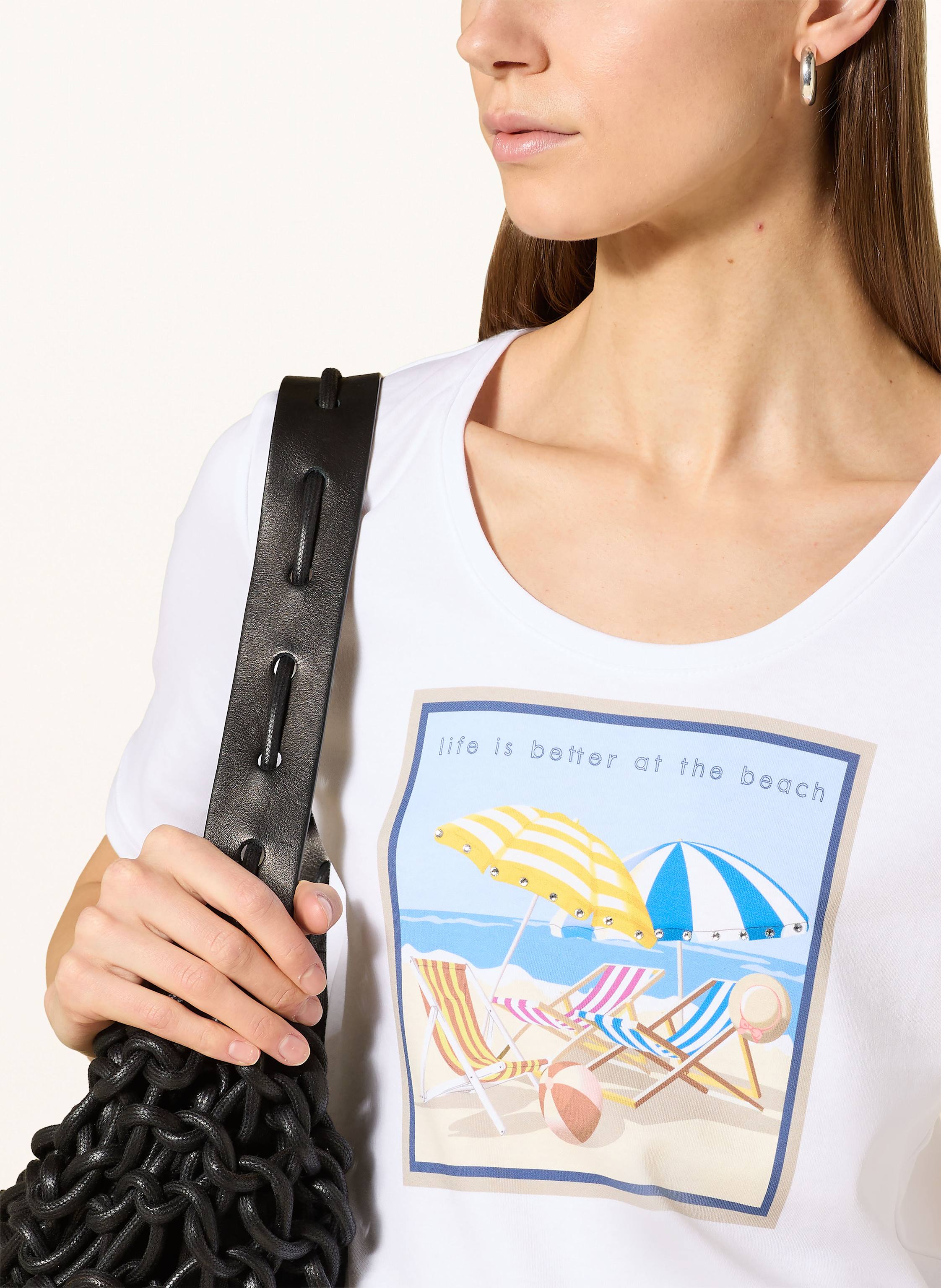 Thumbnail - Efixelle T-Shirt Mit Schmucksteinen weiss