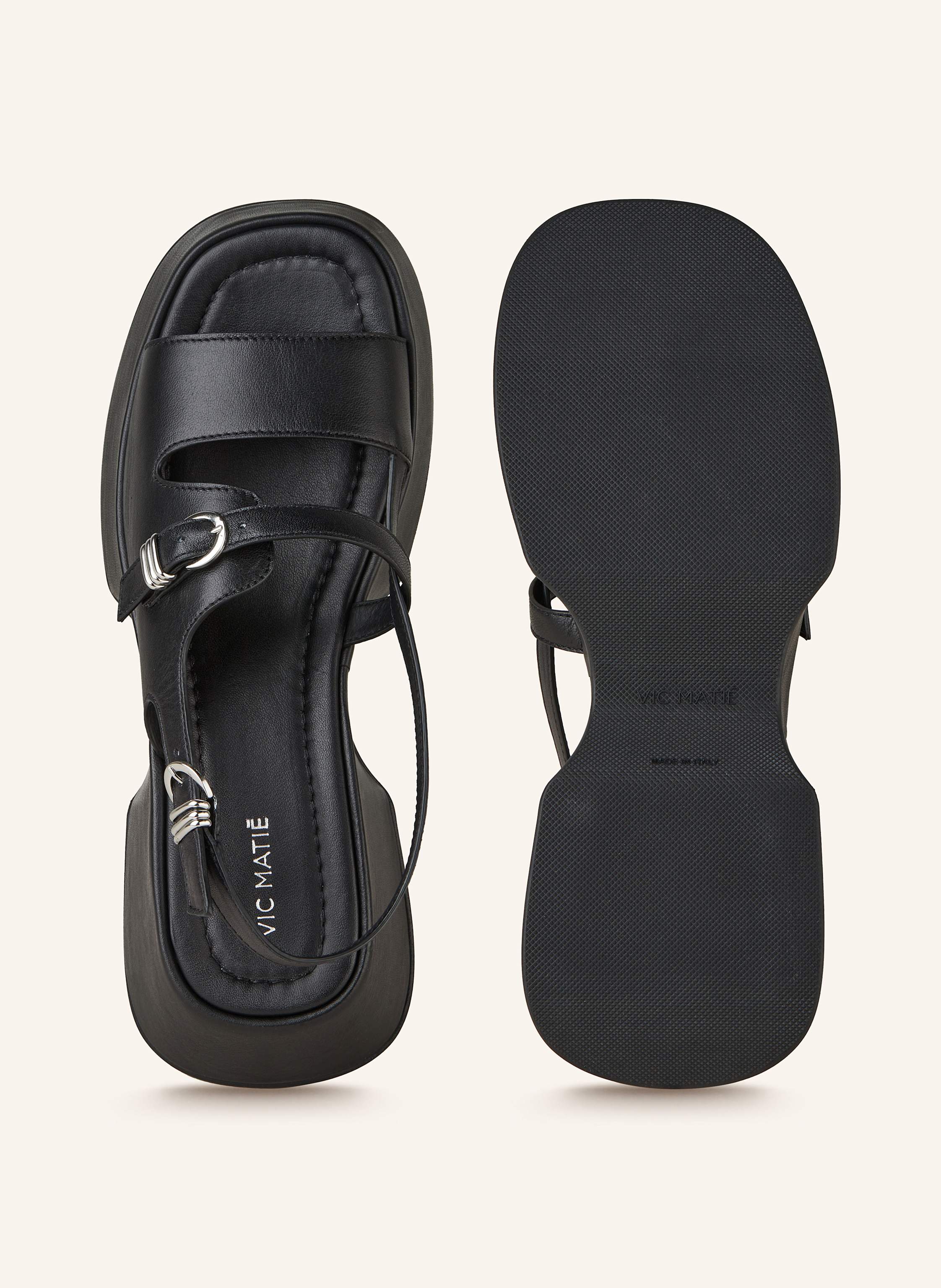 Thumbnail - Vic Matié Plateau-Sandalen schwarz