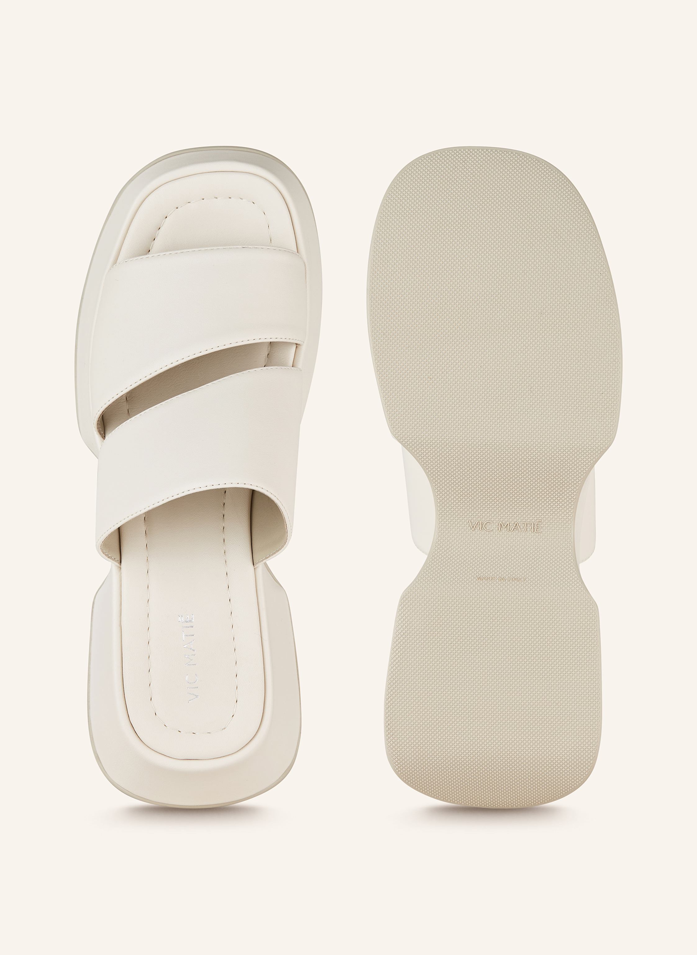 Thumbnail - Vic Matié Plateau-Pantoletten weiss