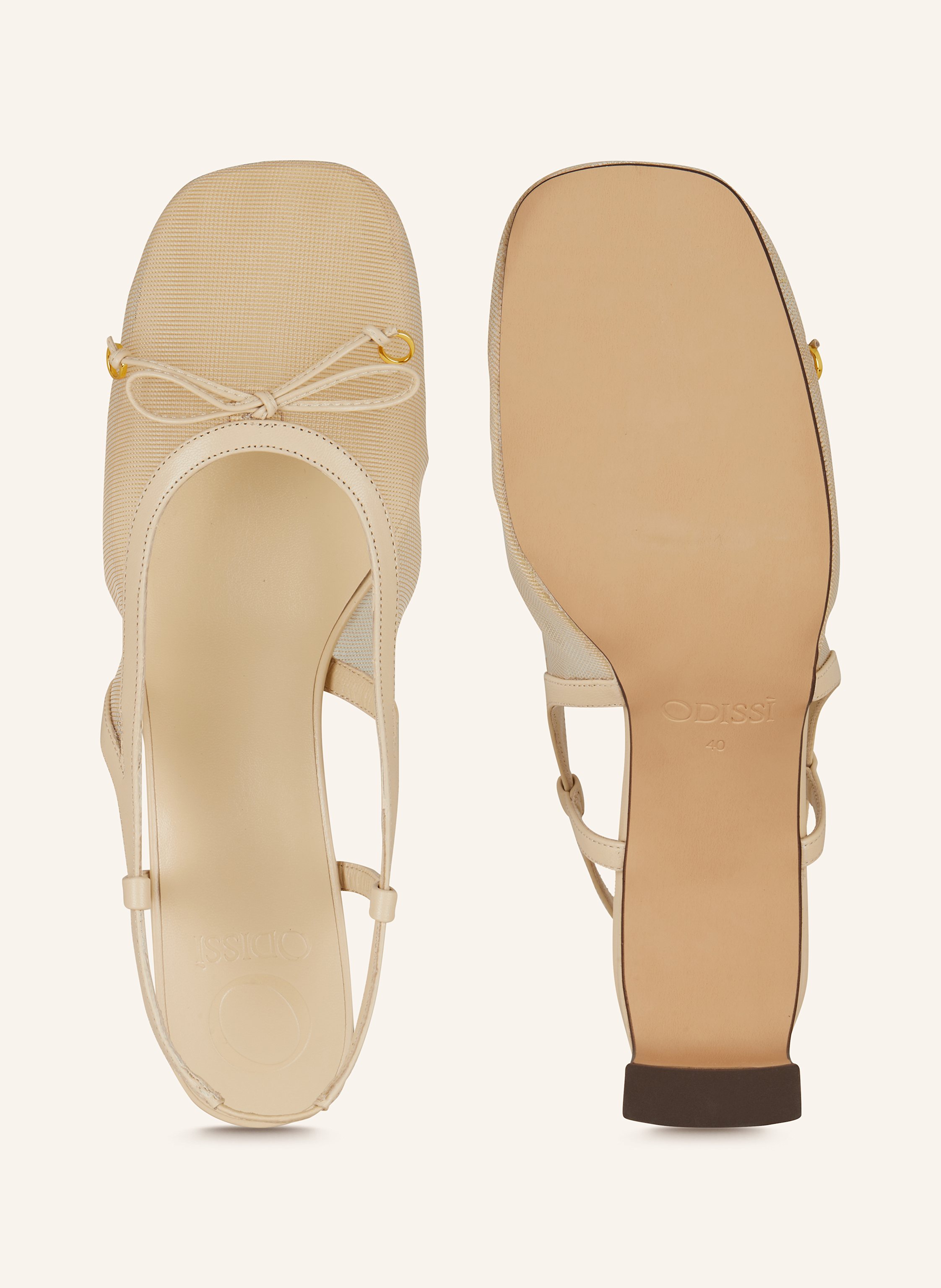 Thumbnail - Odissì Slingpumps Alice beige