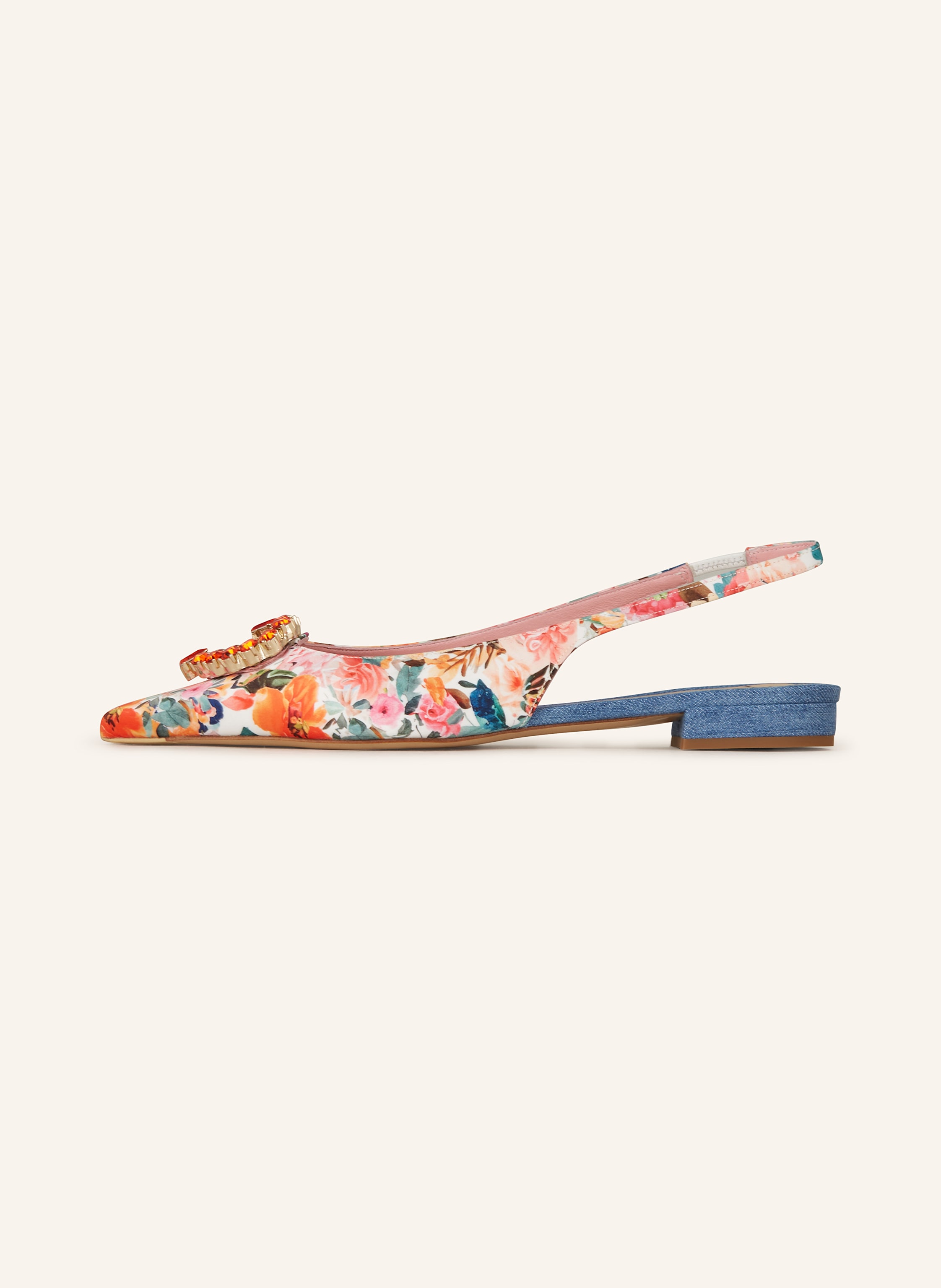 Thumbnail - Festa Slingballerinas Love Mit Schmucksteinen rosa