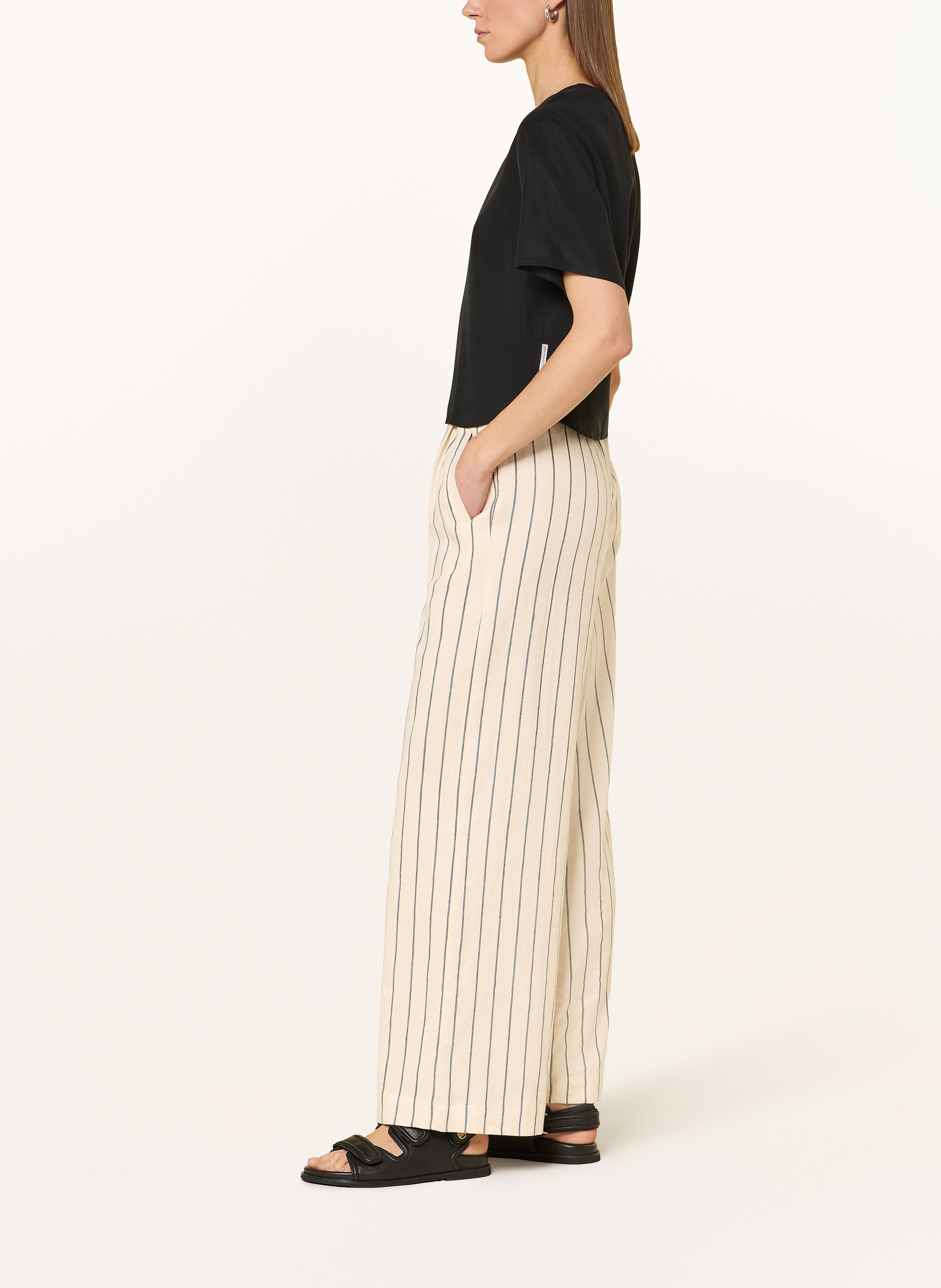 Thumbnail - Lanius Marlenehose Mit Leinen beige