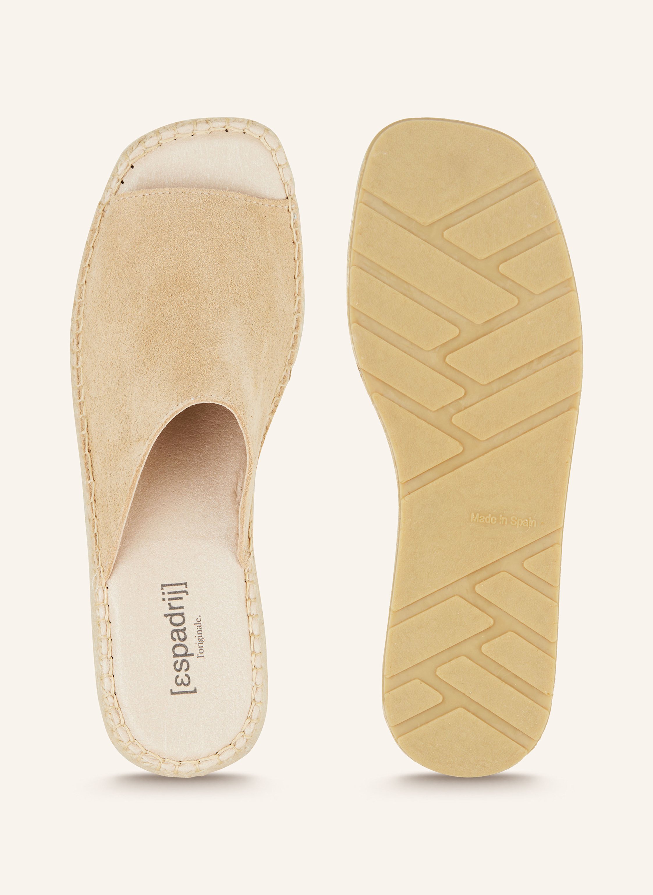 Thumbnail - Espadrij L'originale Plateau-Pantoletten beige