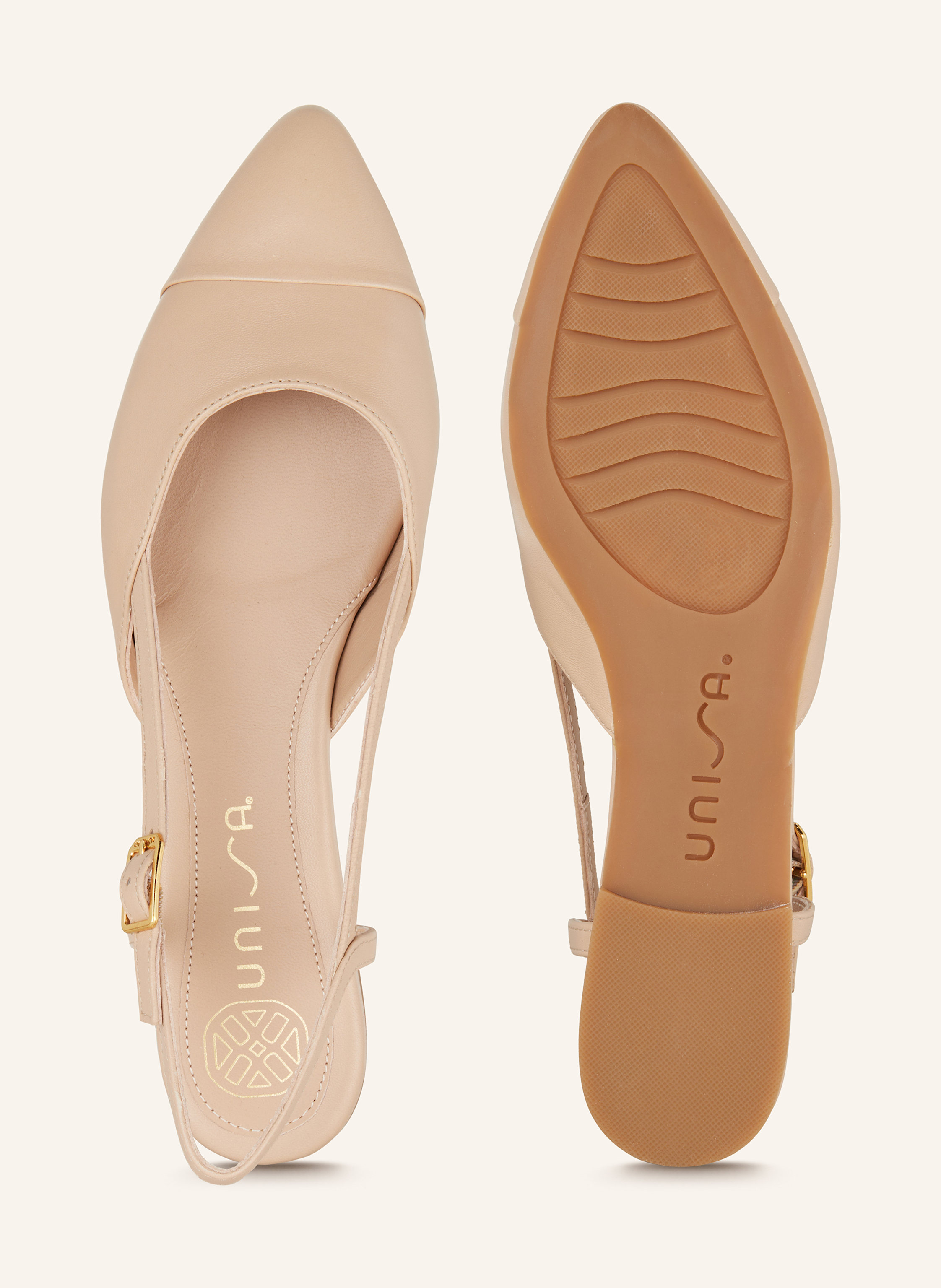 Thumbnail - Unisa Slingballerinas Asley beige