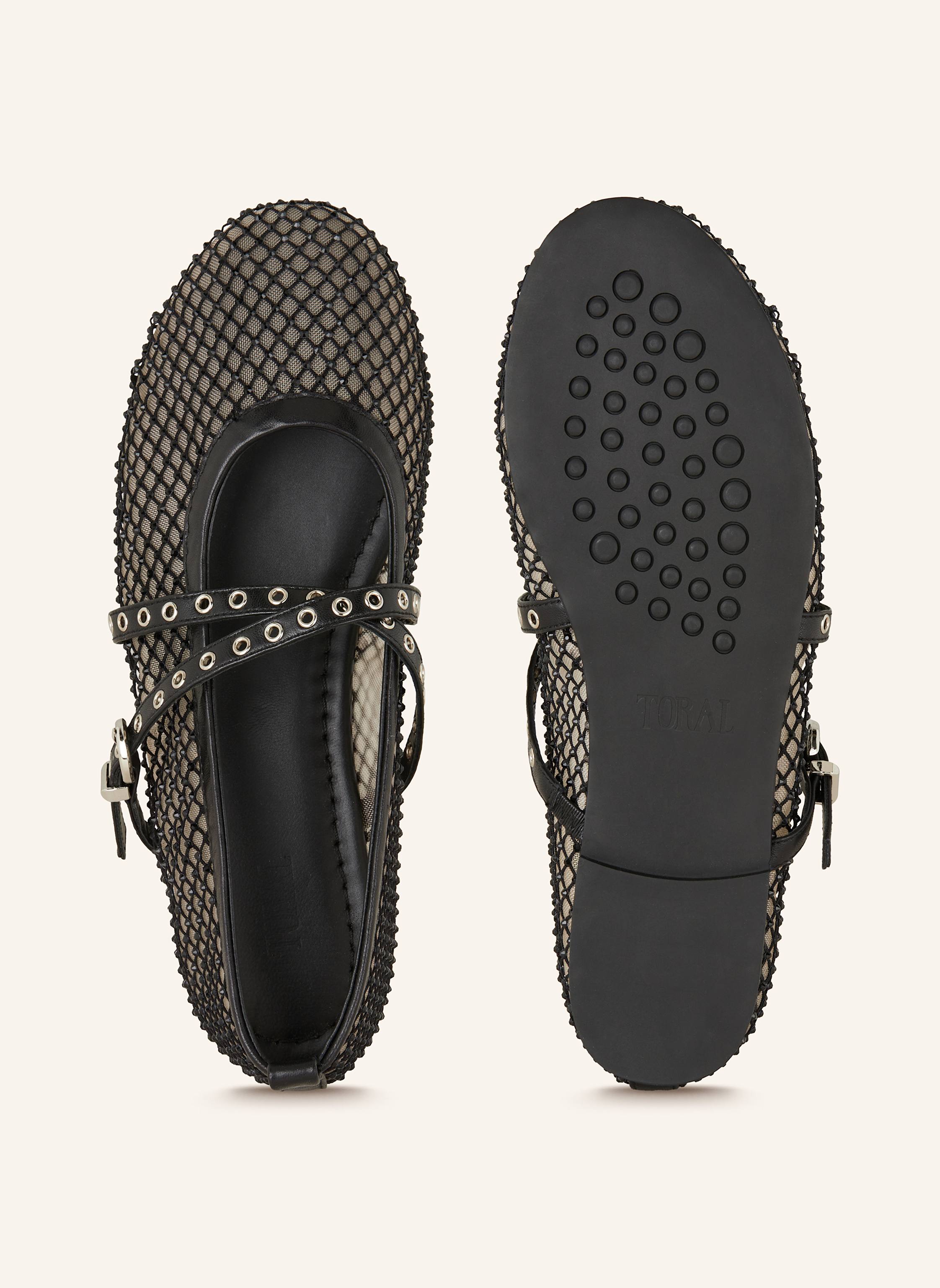 Thumbnail - Toral Mary-Jane-Ballerinas Vilma Mit Schmucksteinen schwarz
