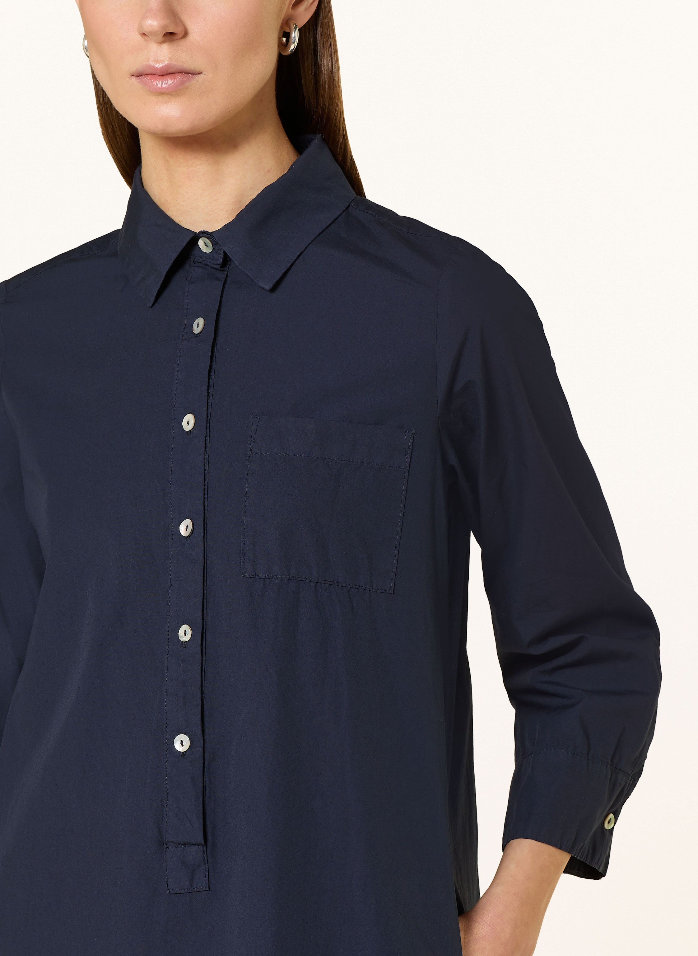 Thumbnail - Backstage Hemdblusenkleid Melinda Mit 3/4-Arm blau