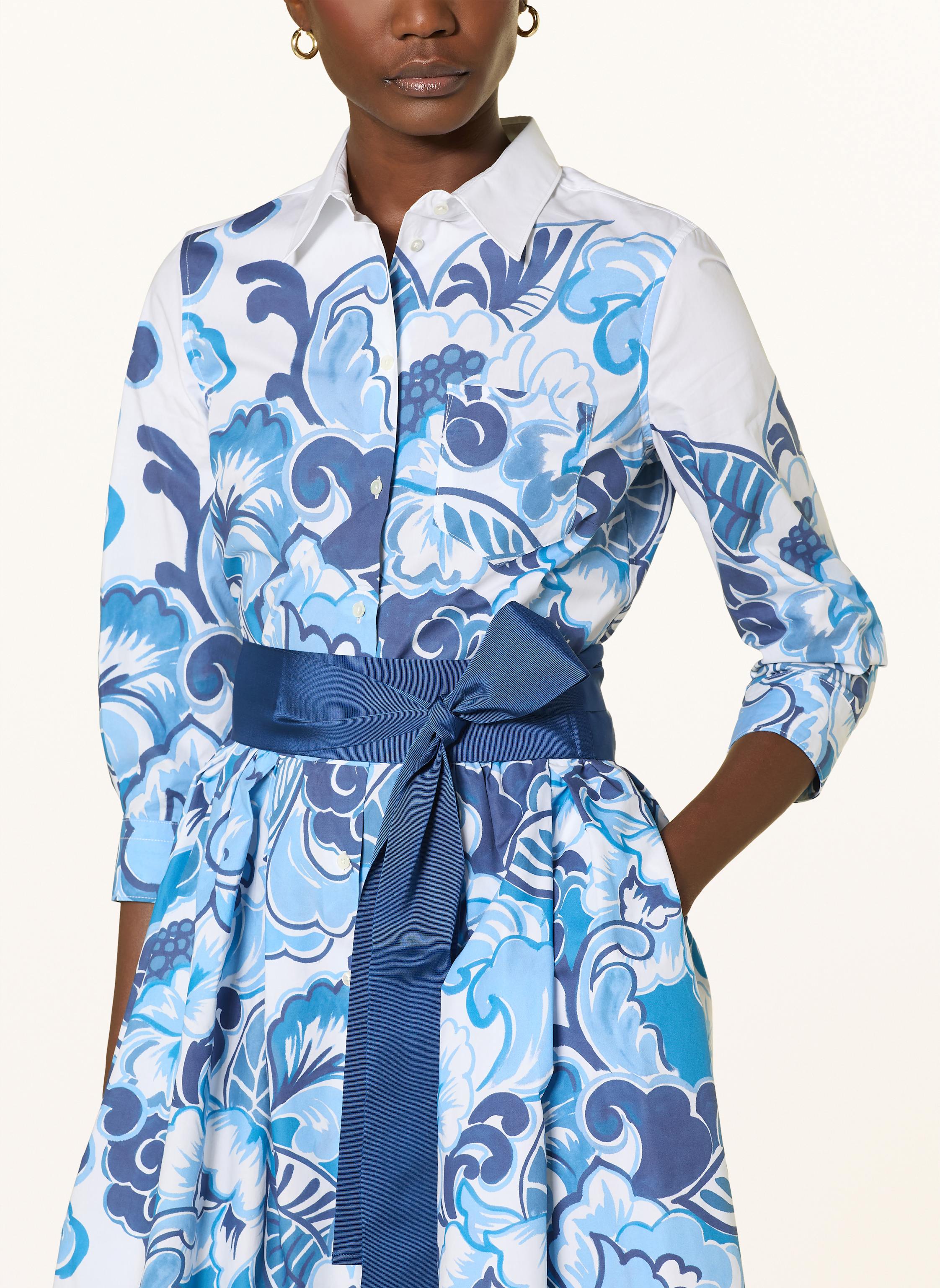 Thumbnail - Sara Roka Hemdblusenkleid Nidina Mit 3/4-Arm blau