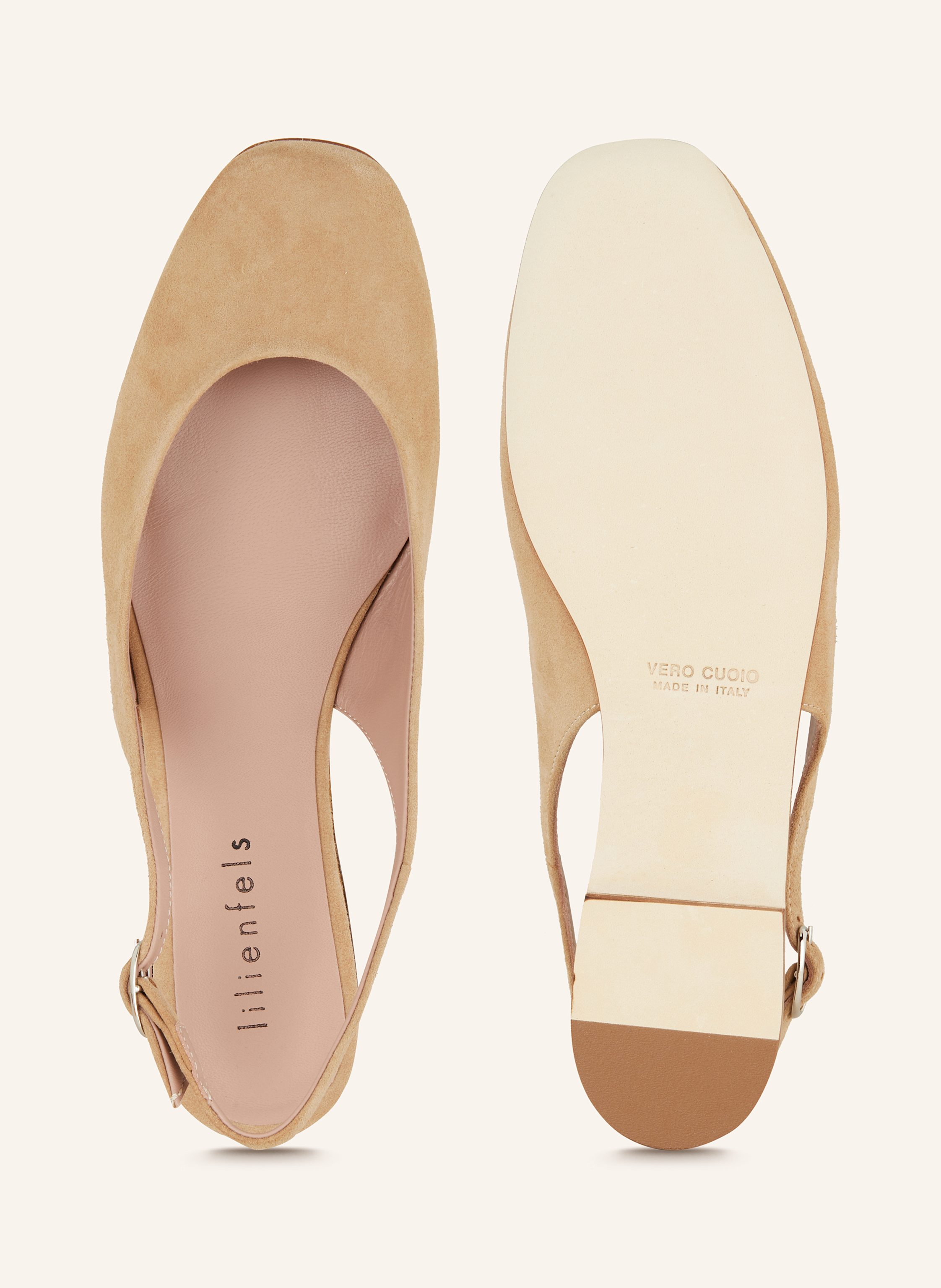 Thumbnail - Lilienfels Slingballerinas beige