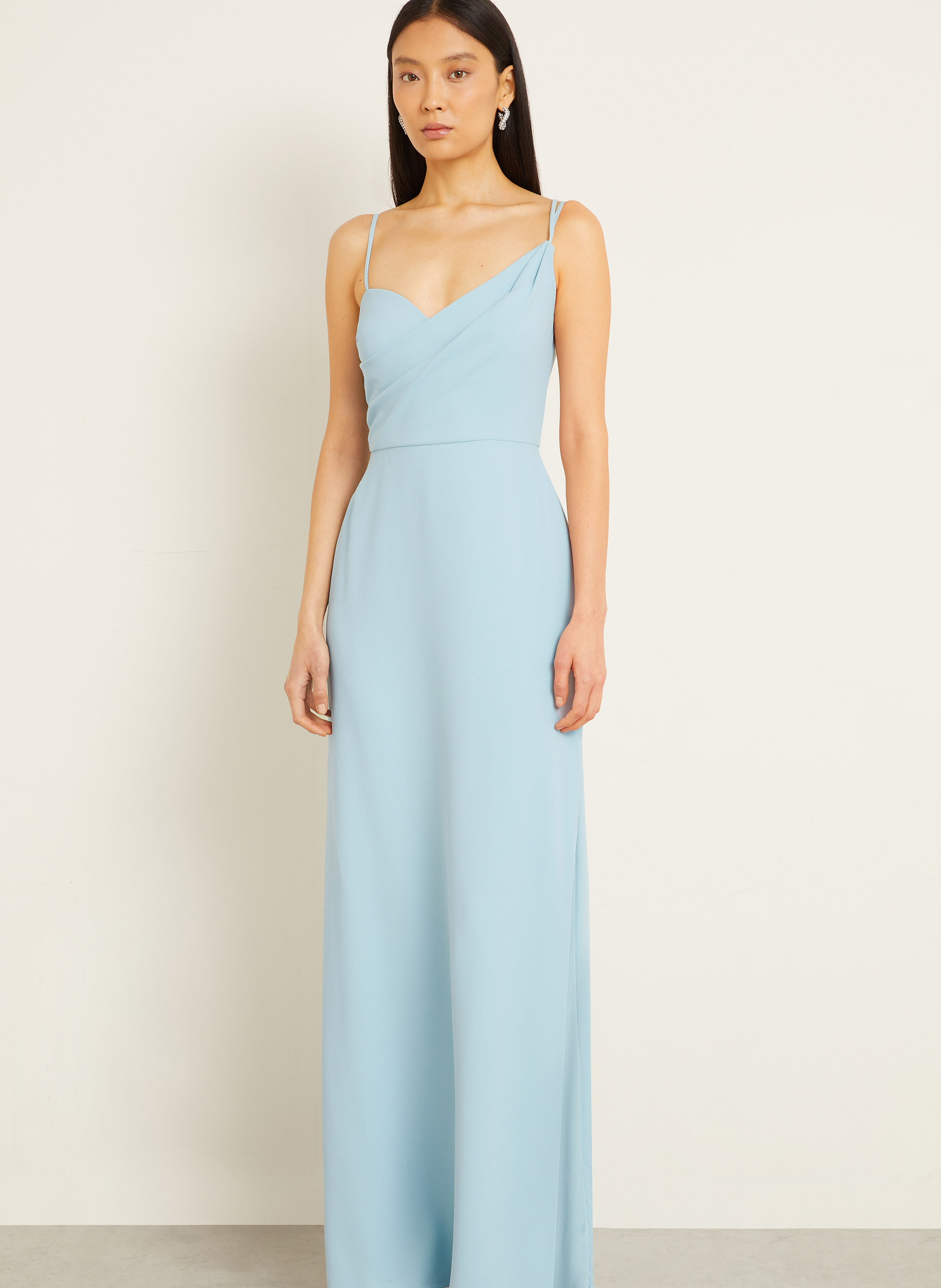 Thumbnail - Vera Wang Kleid Bordeux blau