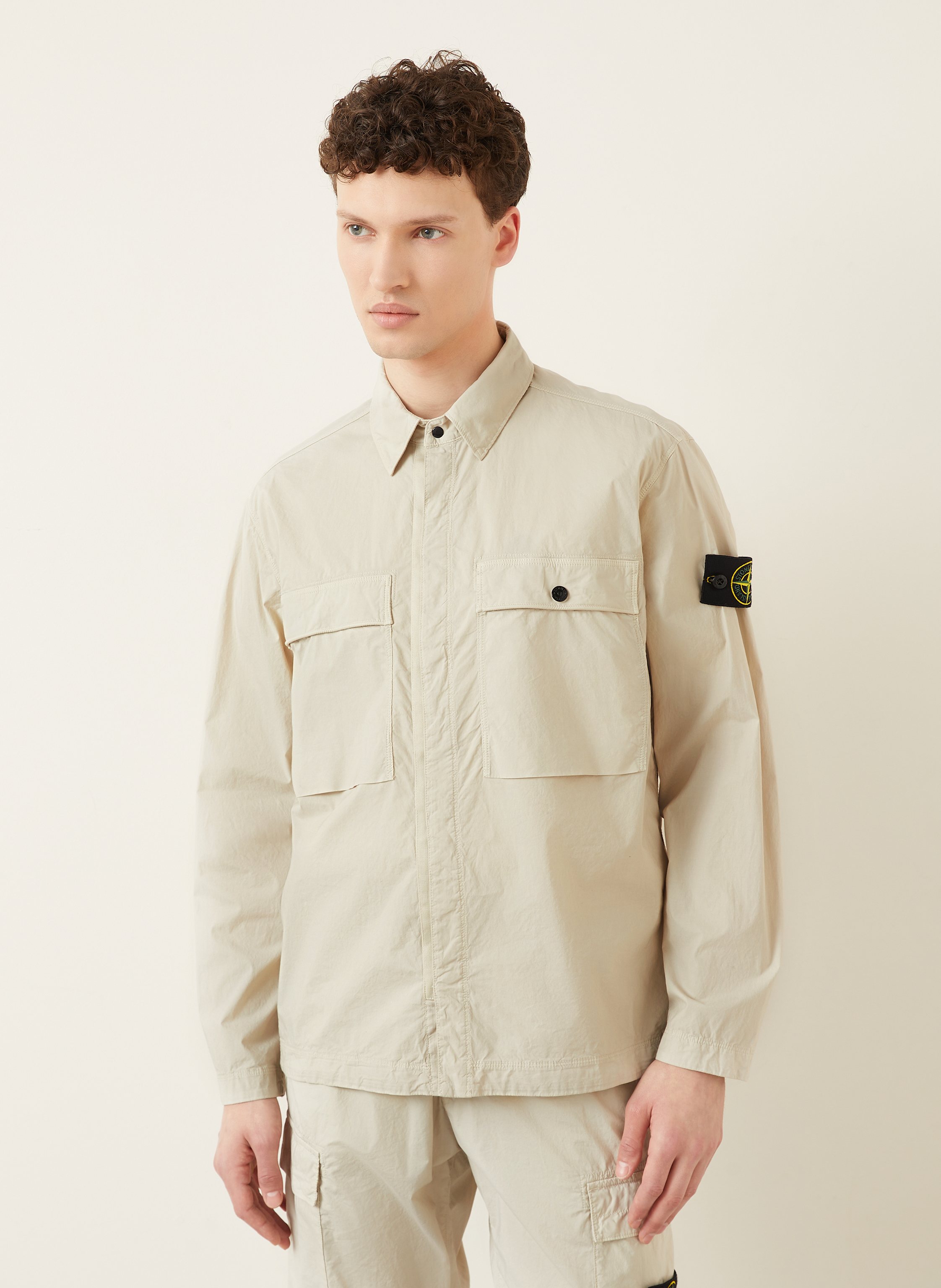 Thumbnail - Stone Island Overjacket Paracadute beige