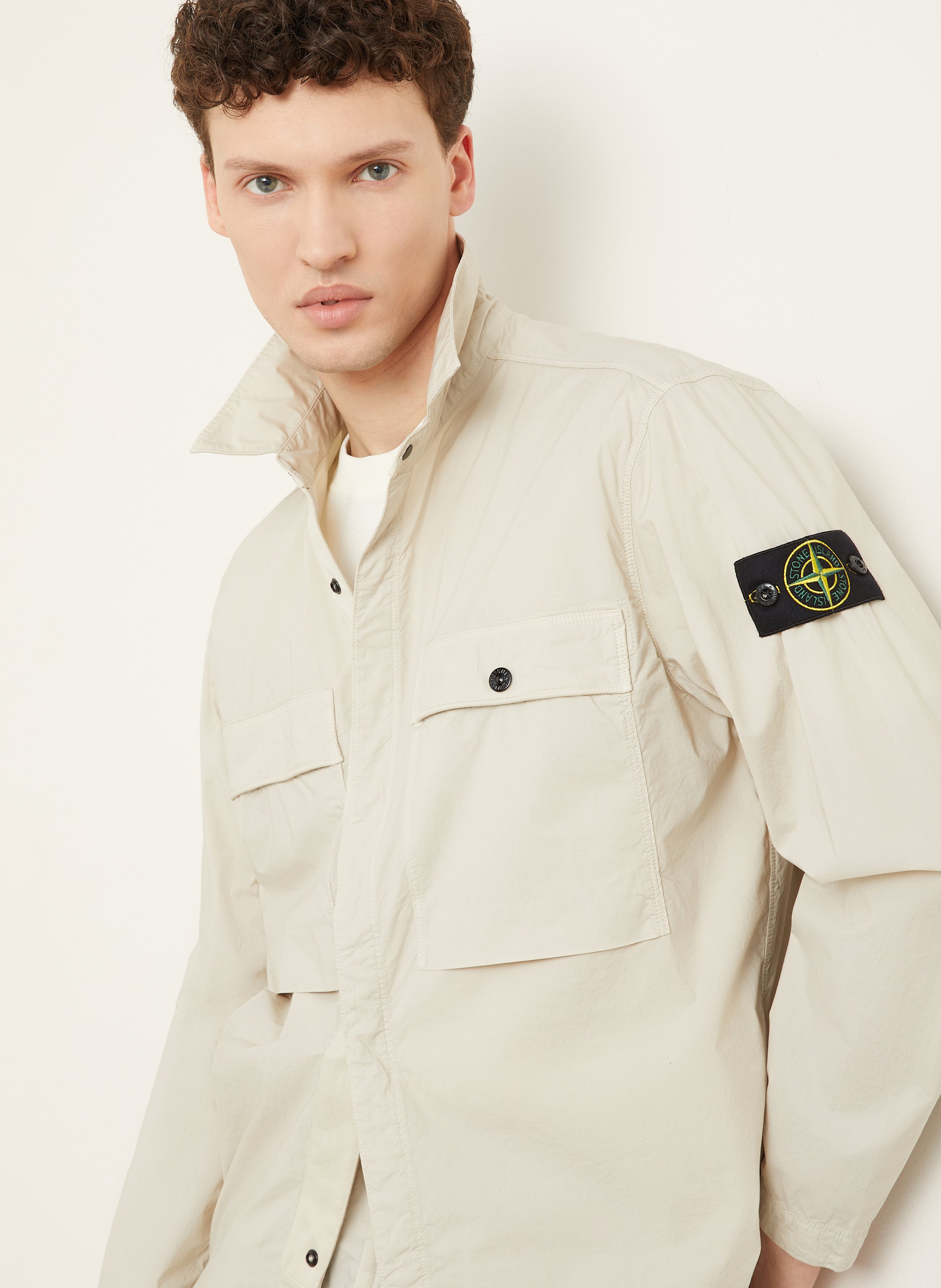 Thumbnail - Stone Island Overjacket Paracadute beige