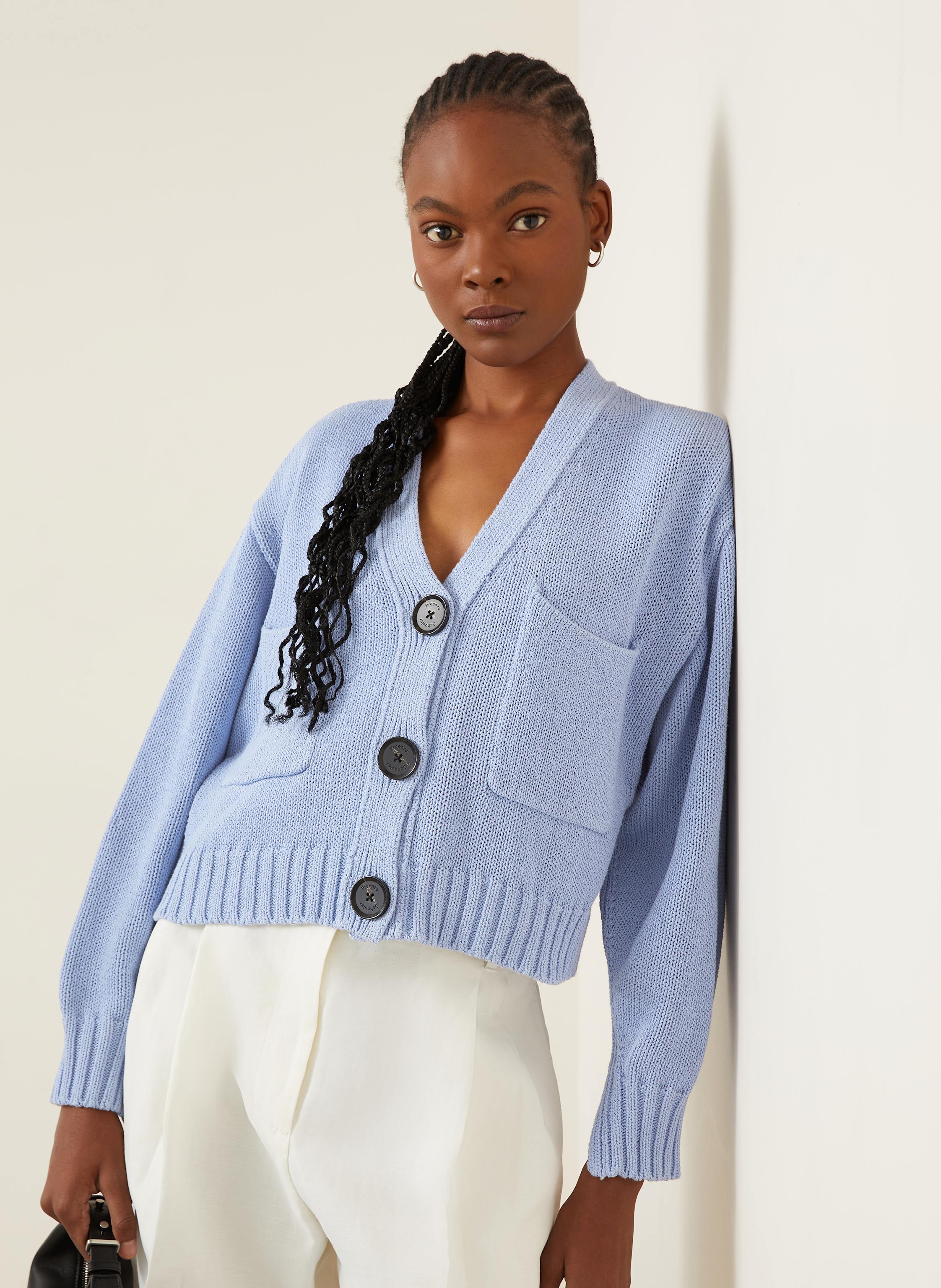 Thumbnail - Proenza Schouler Strickjacke Sofia blau