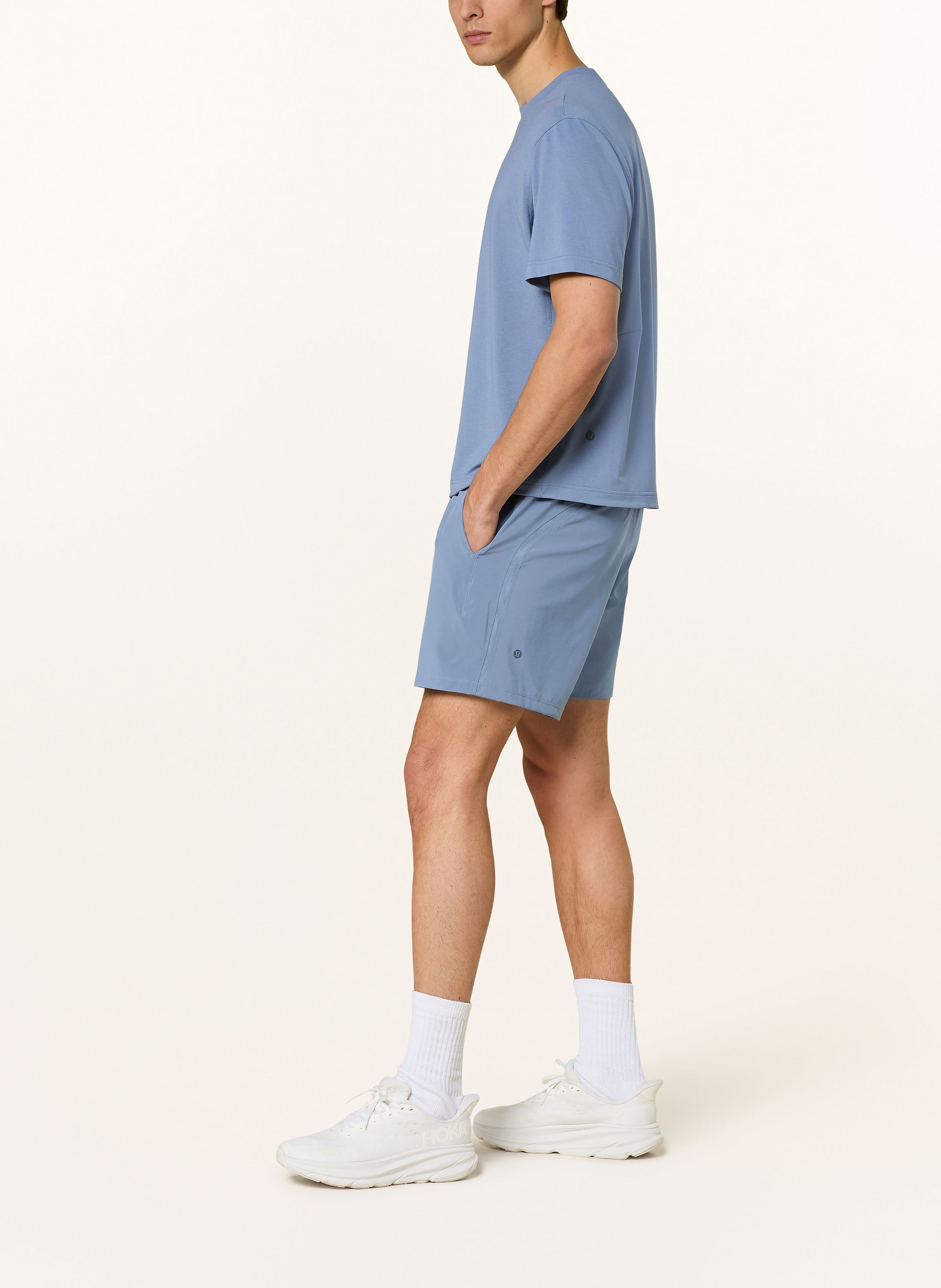 Thumbnail - Lululemon Trainingshorts Pace Breaker Linerless Short 7in blau