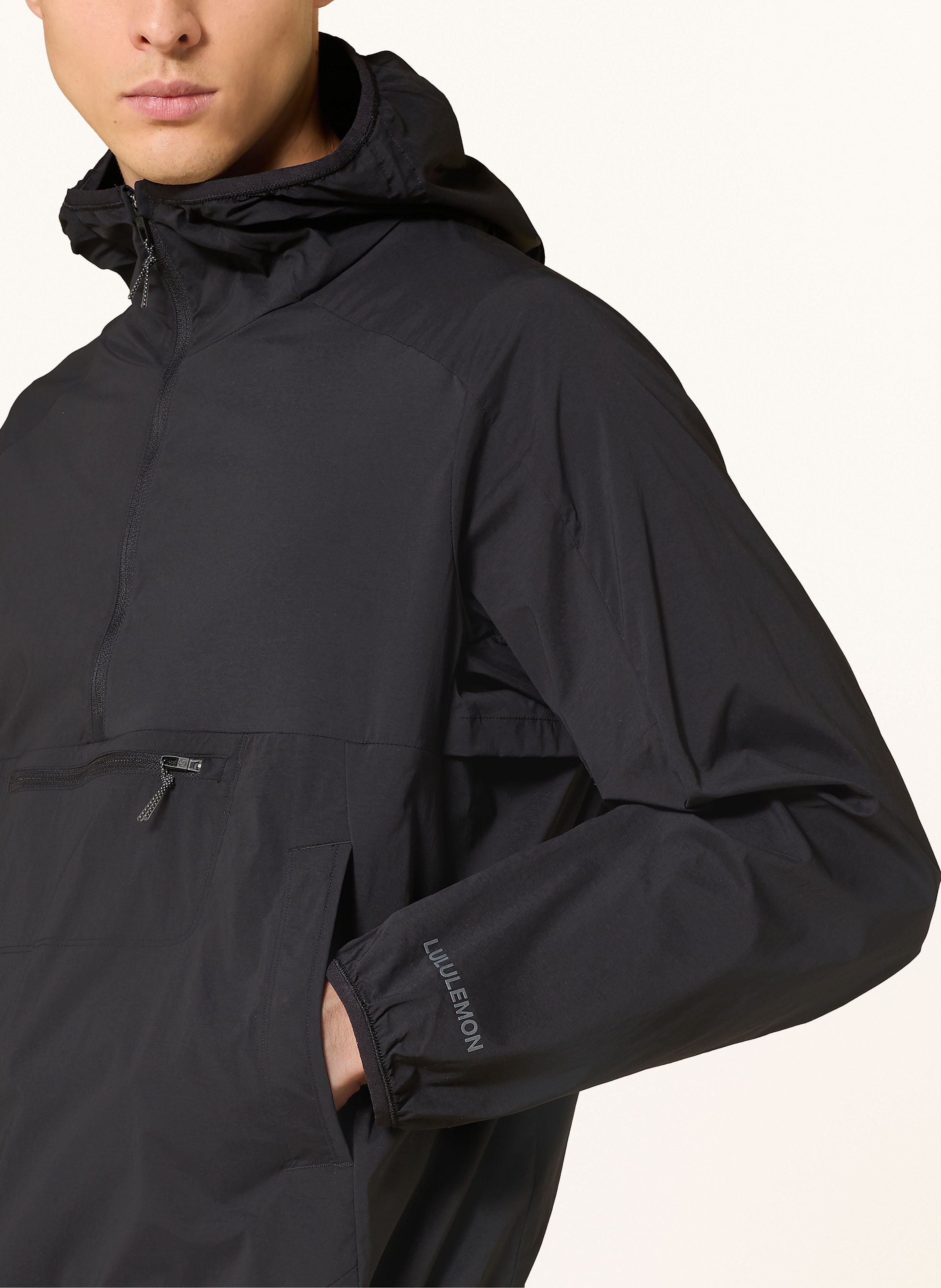 Thumbnail - Lululemon Schlupfjacke Multi-Pocket Running Anorak schwarz