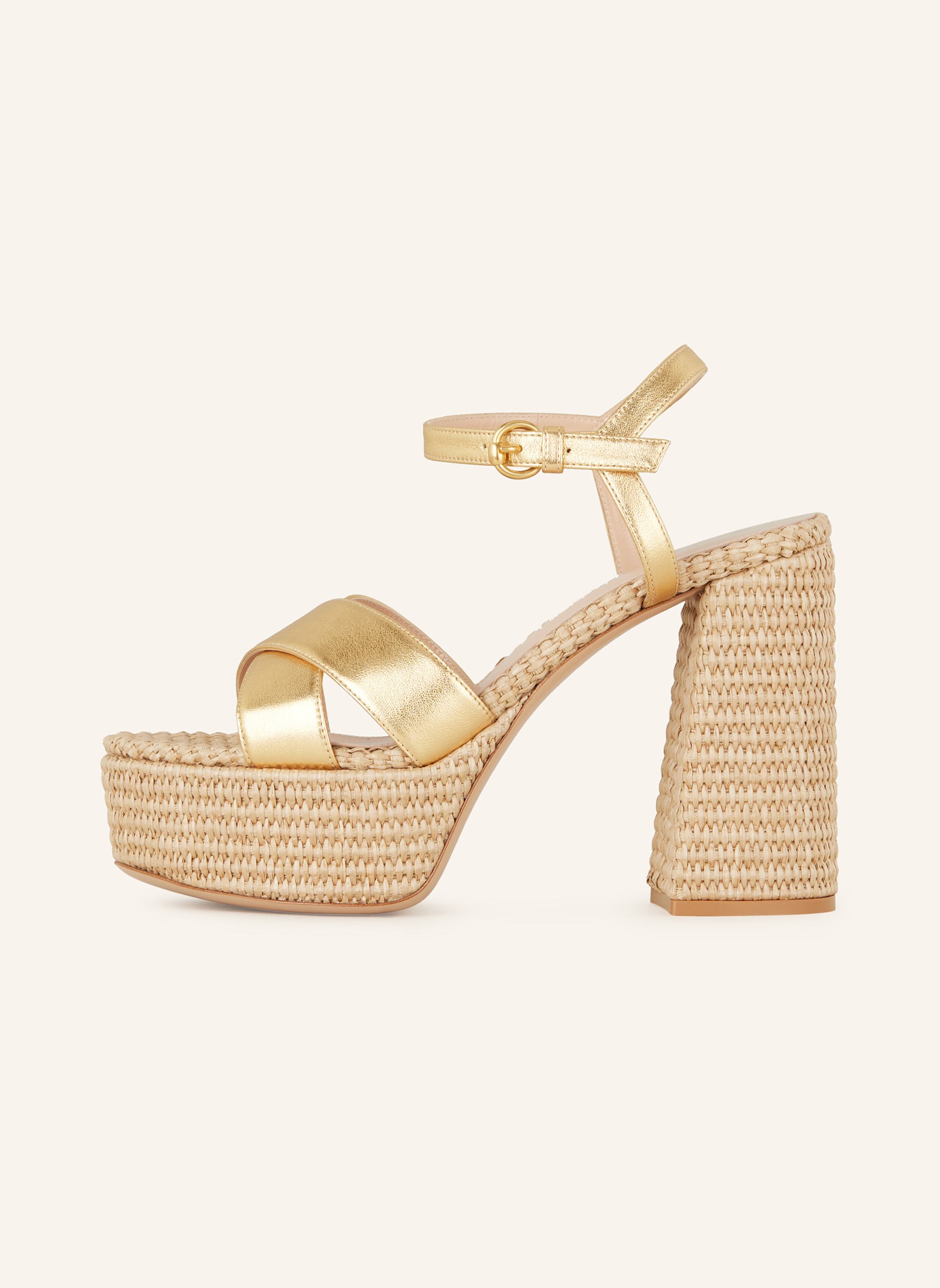 Thumbnail - Gianvito Rossi Plateau-Sandaletten gold
