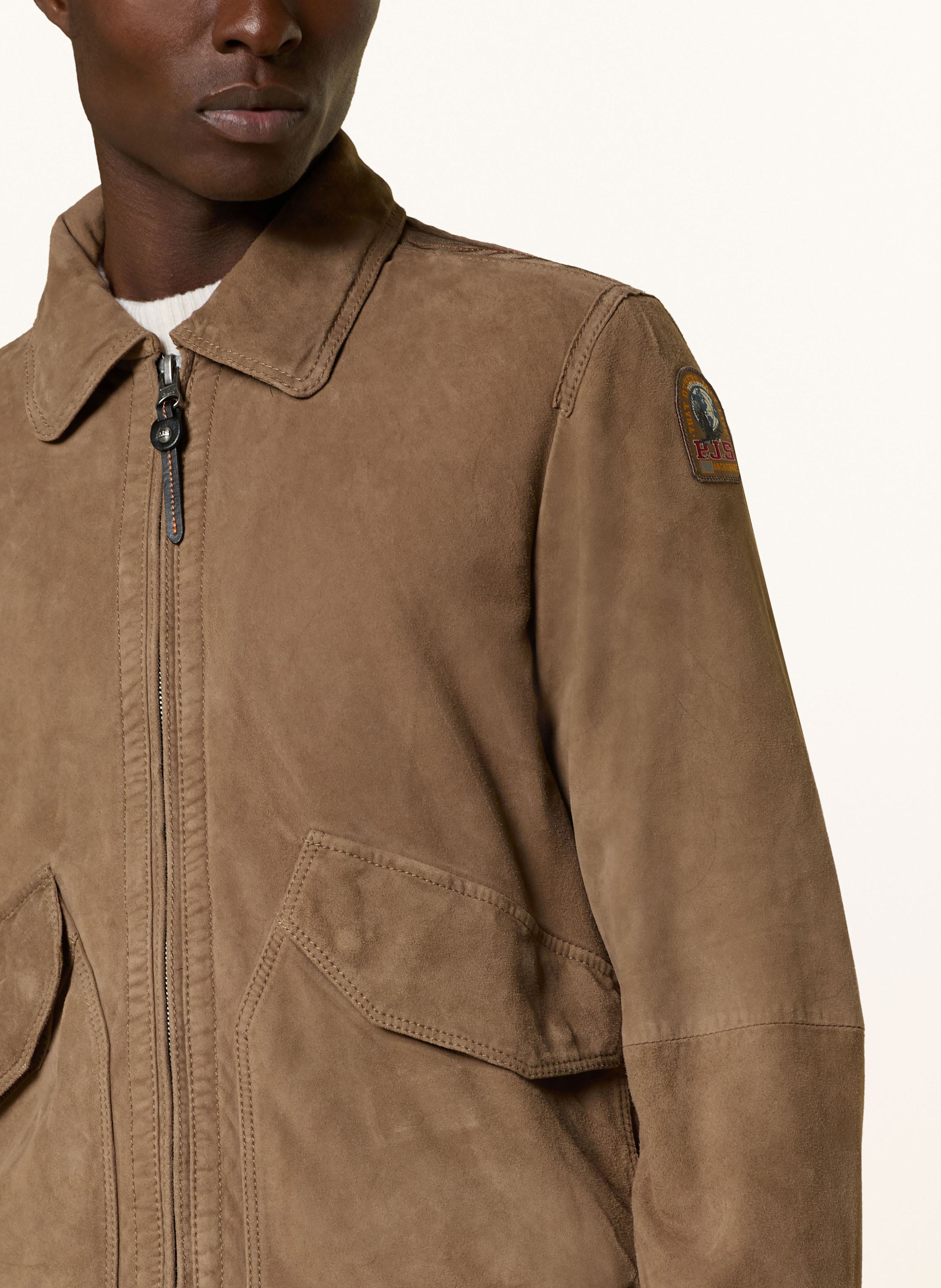 Thumbnail - Parajumpers Lederjacke Weldon braun