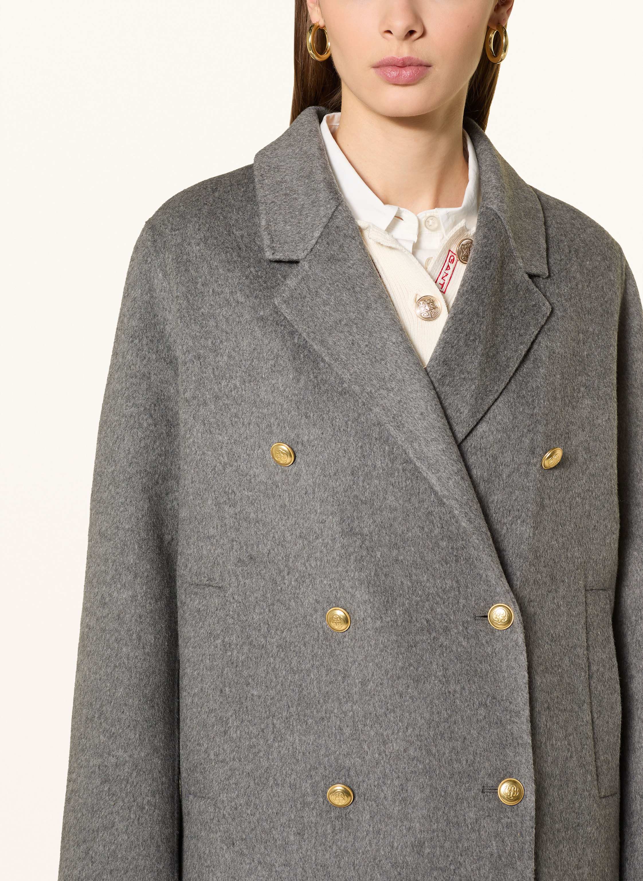 Thumbnail - Gant Wollmantel grau