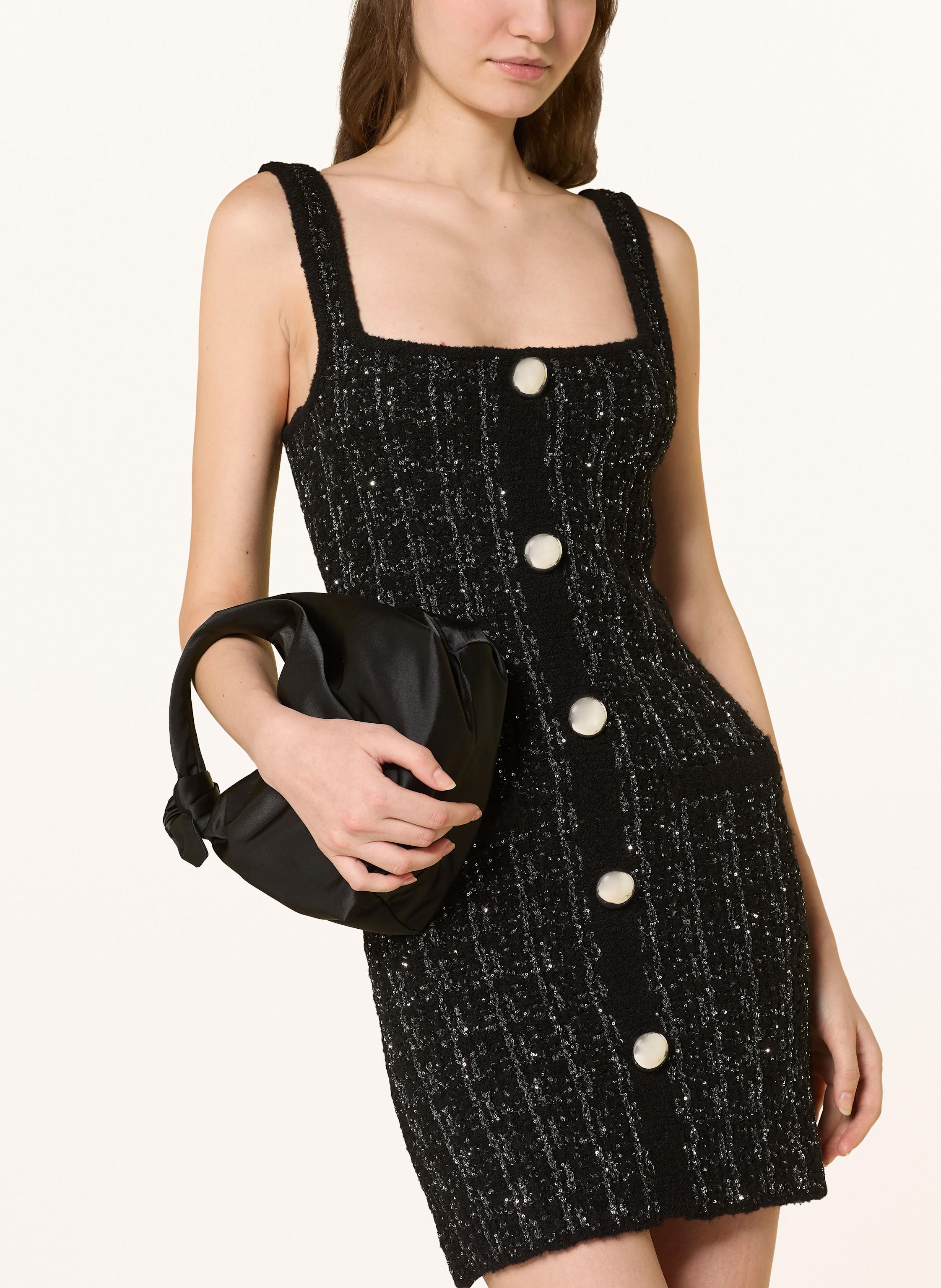 Thumbnail - Retrofête Tweed-Kleid Amanda Mit Pailletten schwarz